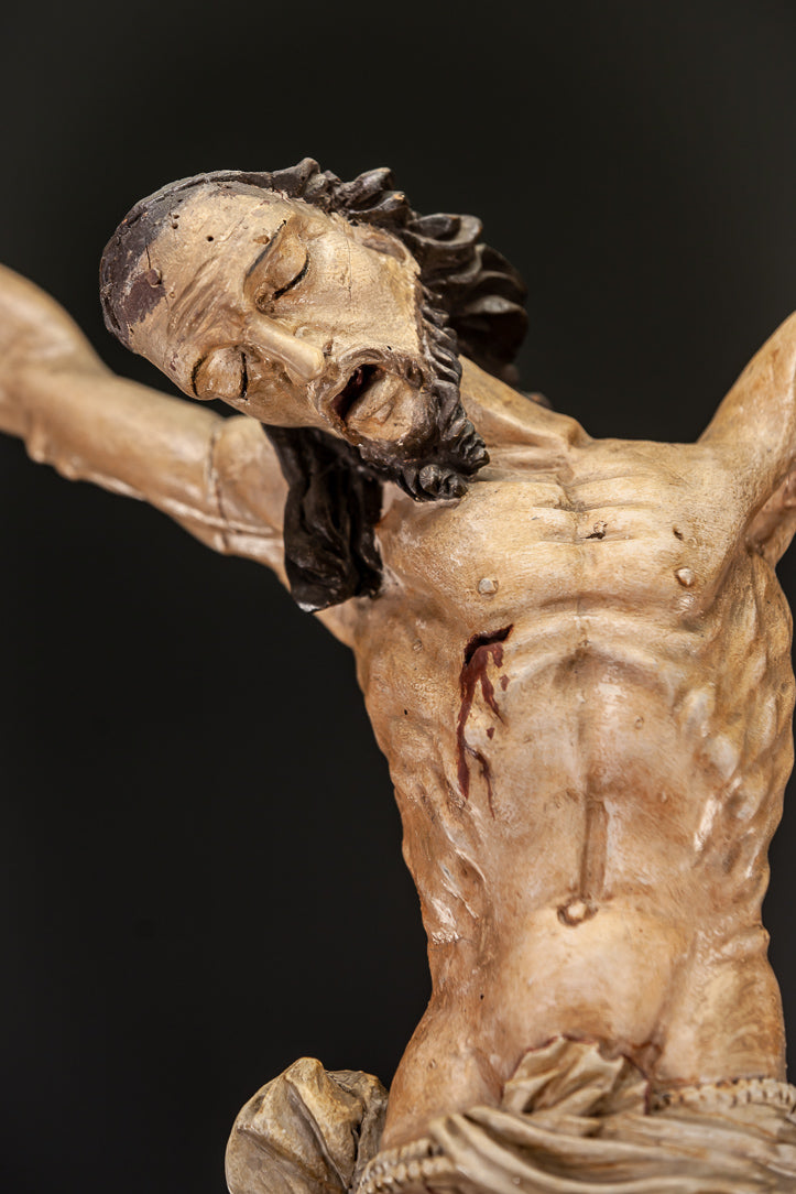 Corpus Christi Wooden Statue 1600s 31"