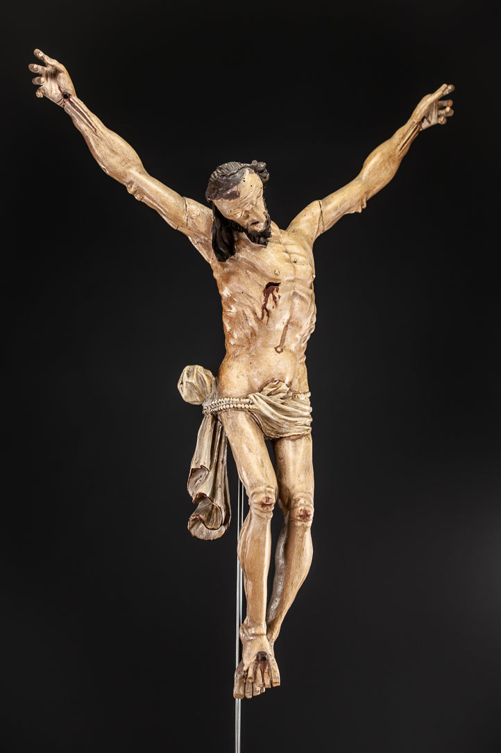 Corpus Christi Wooden Statue 1600s 31"