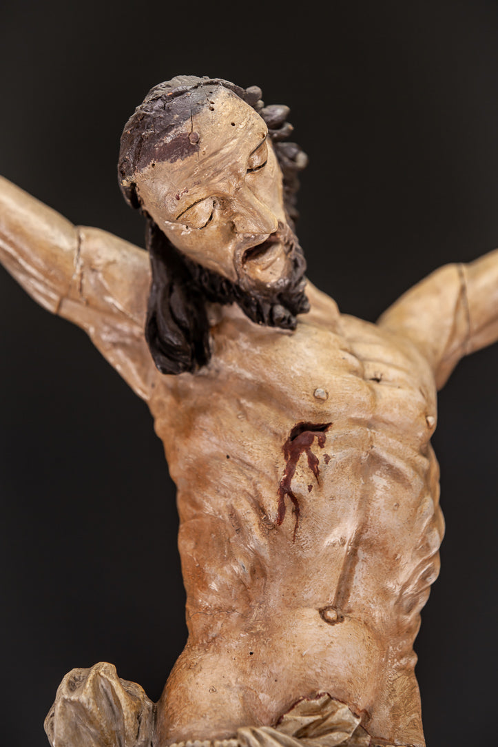 Corpus Christi Wooden Statue 1600s 31"