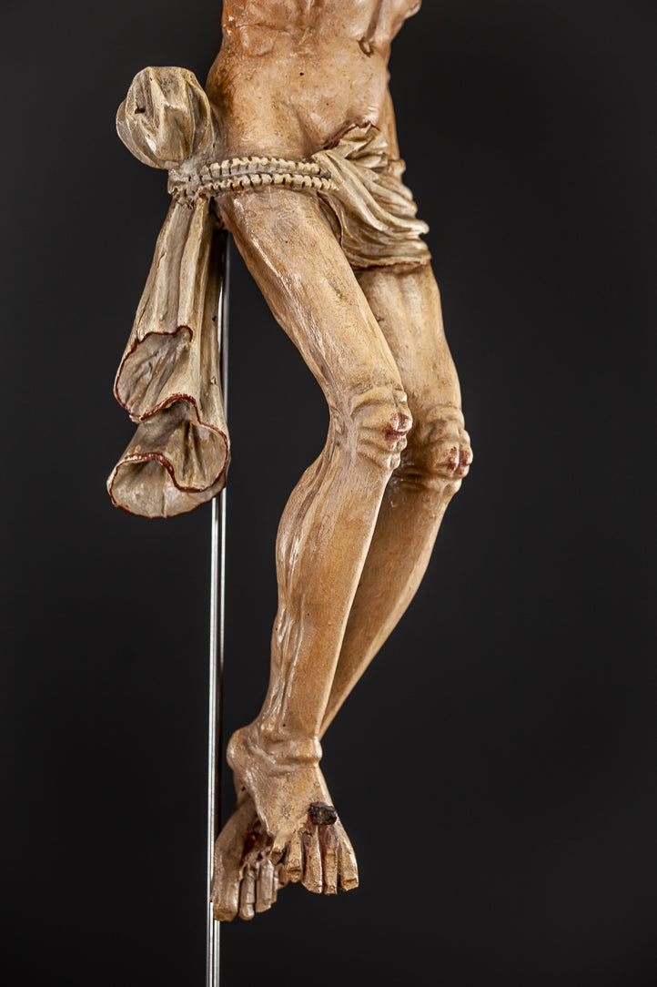 Corpus Christi Wooden Statue 1600s 31"