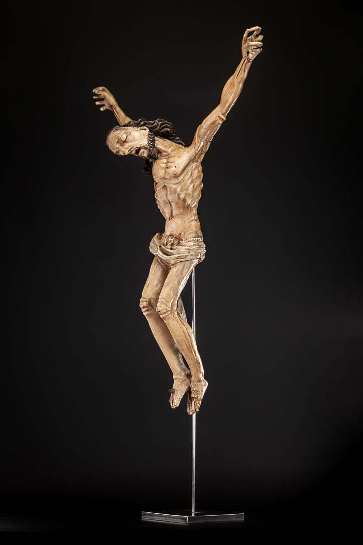 Corpus Christi Wooden Statue 1600s 31"