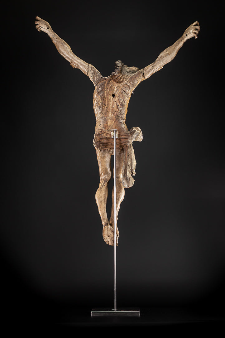 Corpus Christi Wooden Statue 1600s 31"