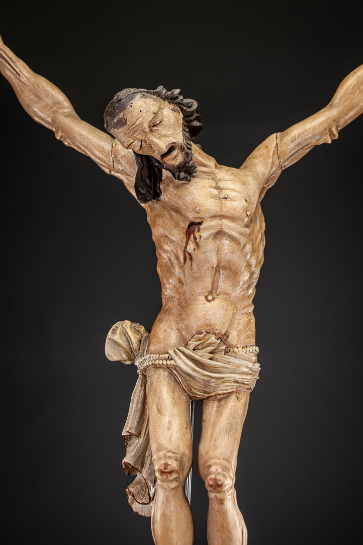 Corpus Christi Wooden Statue 1600s 31"