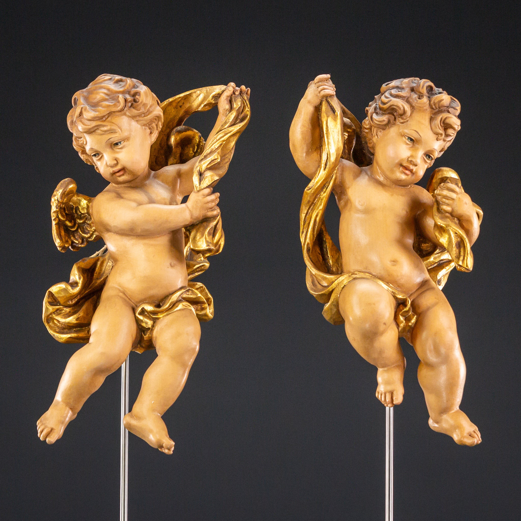 Angel Sculpture | Wood Carving Statue 10"