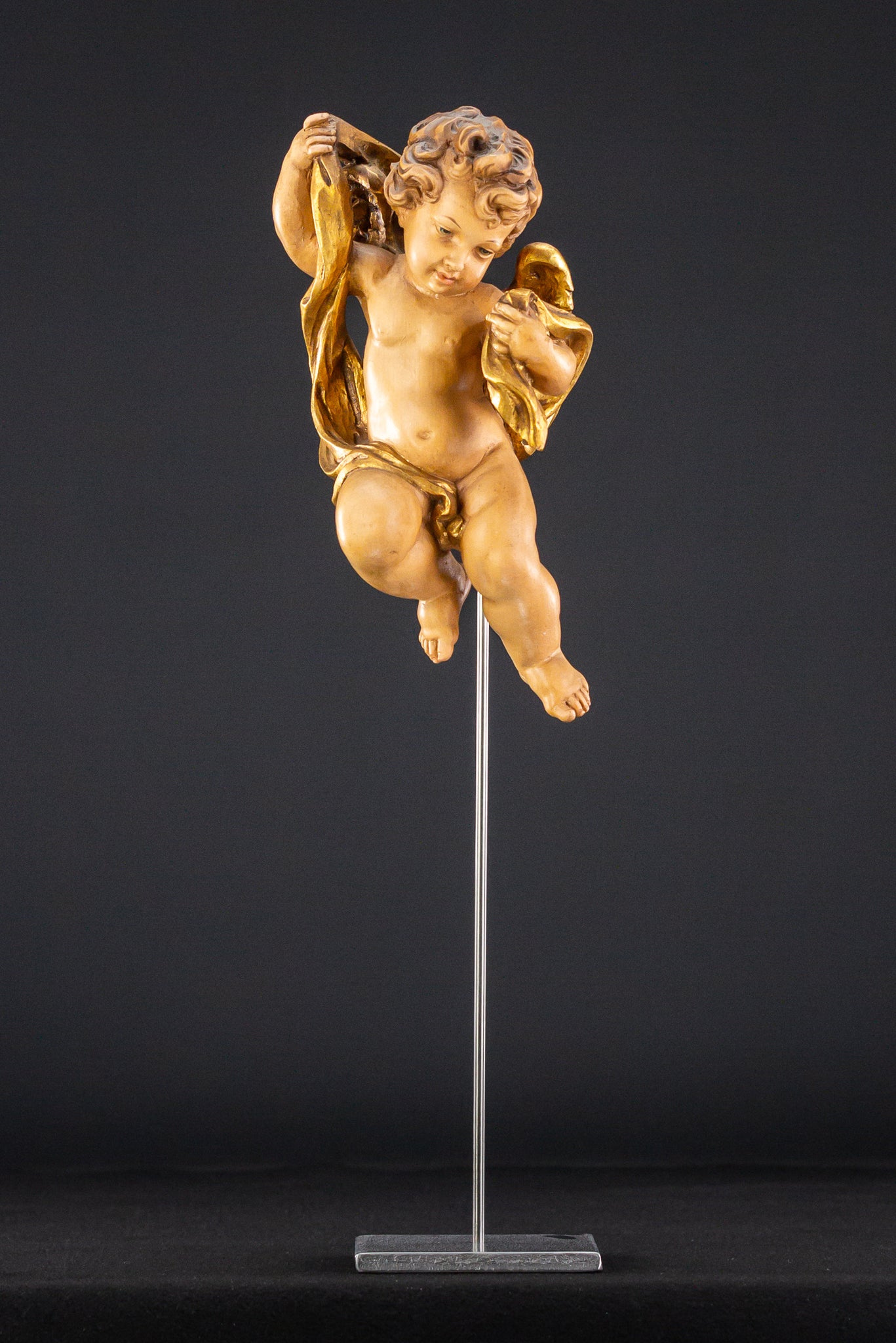 Angel Sculpture | Wood Carving Statue 10"