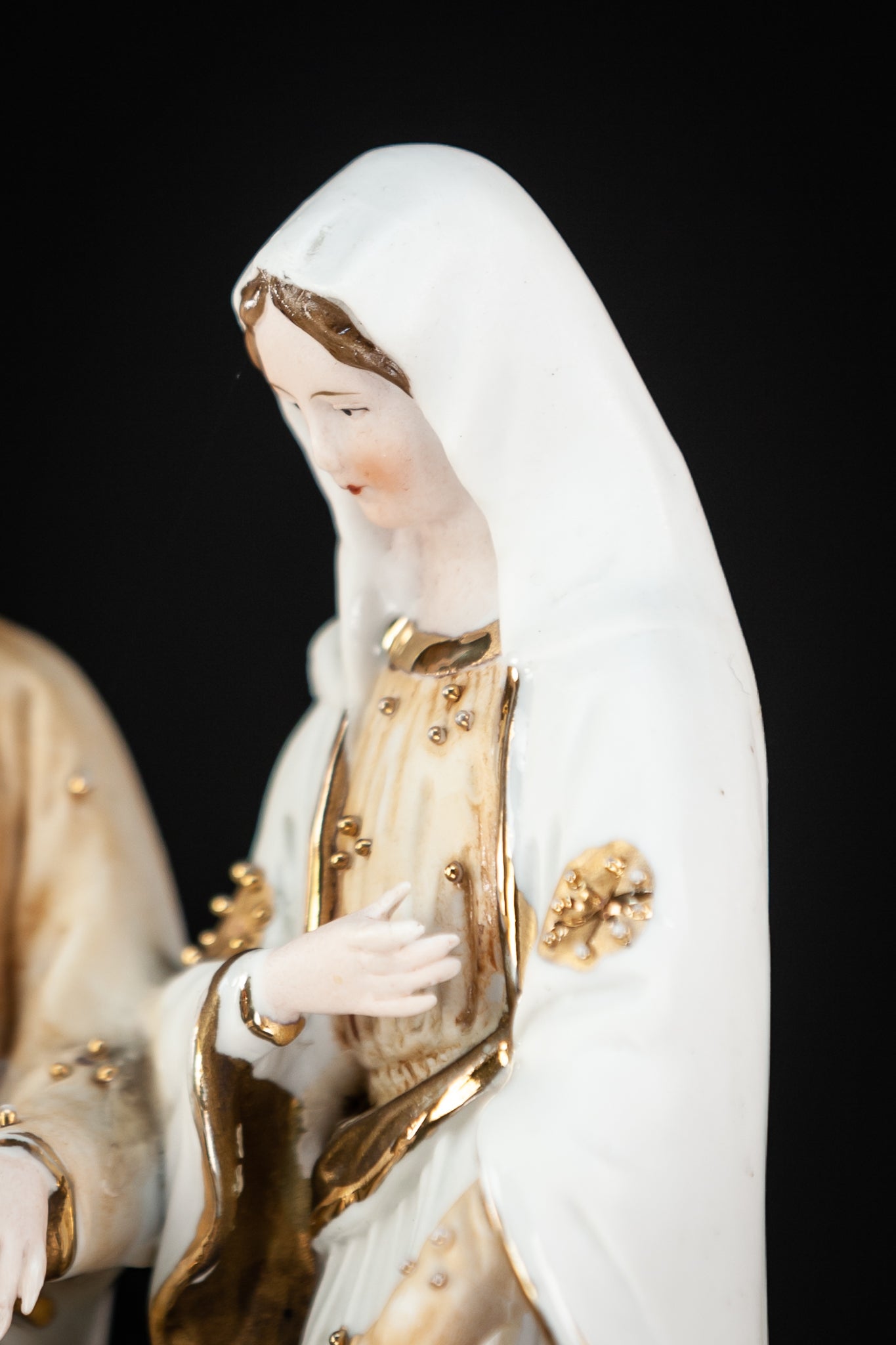 Holy Family Statue Bisque Porcelain 8.3"