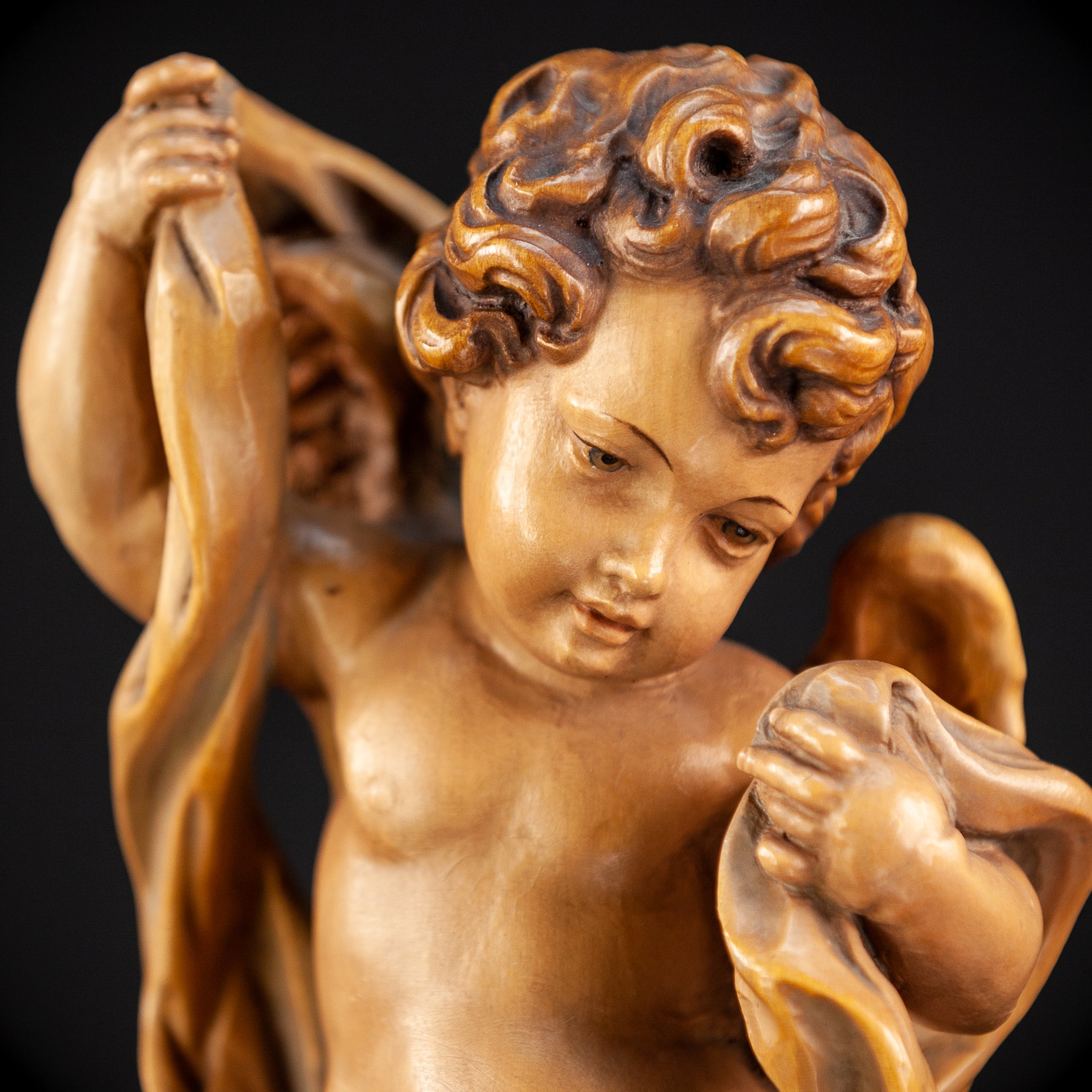 Angel Sculpture | Vintage Wood | 10,2"