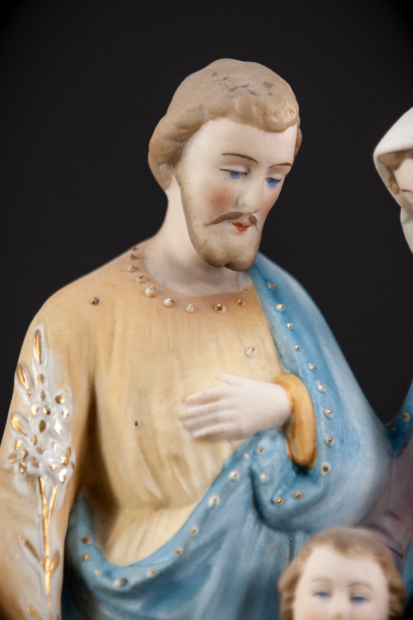 Holy Family Bisque Porcelain Statue 8.9" / 22.5 cm