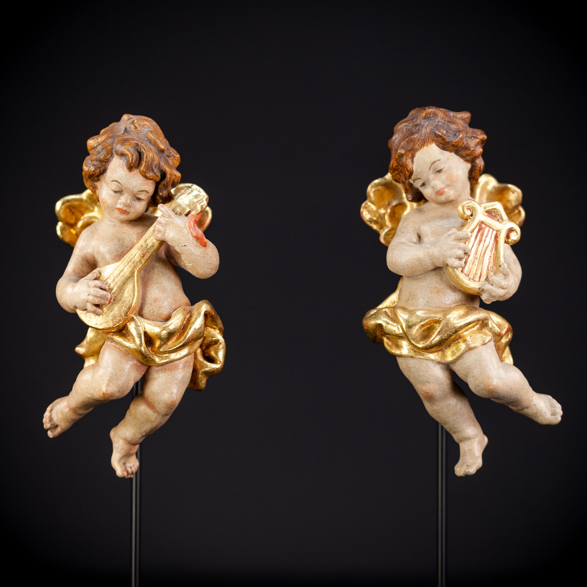 Angel Wood Carving Sculpture | Vintage 6" / 15 cm