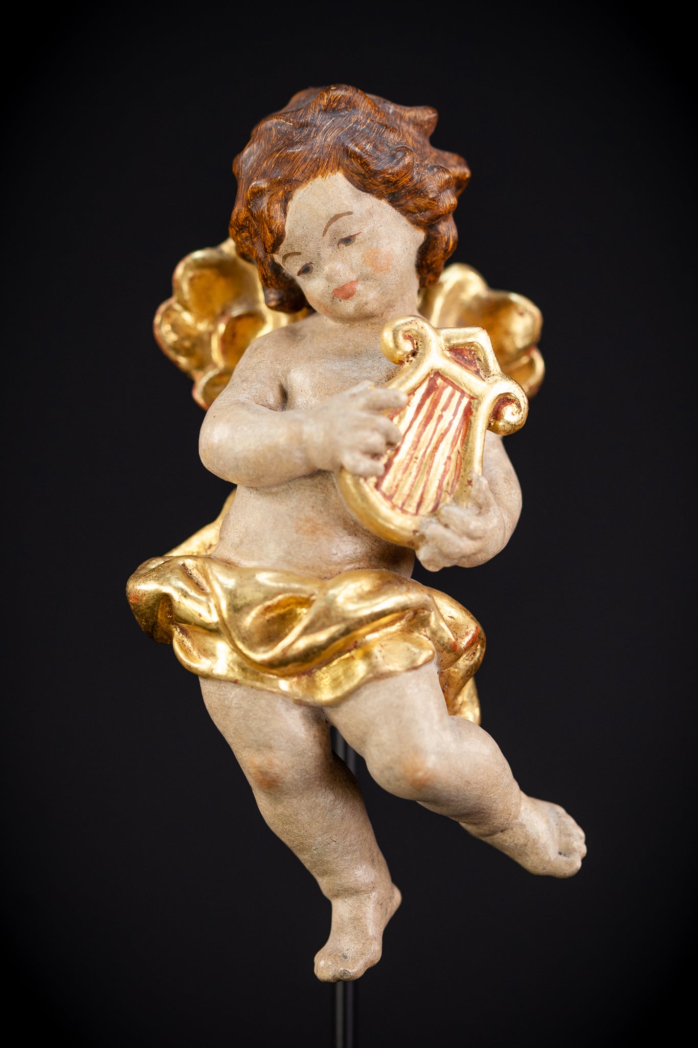 Angel Wood Carving Statue 6"