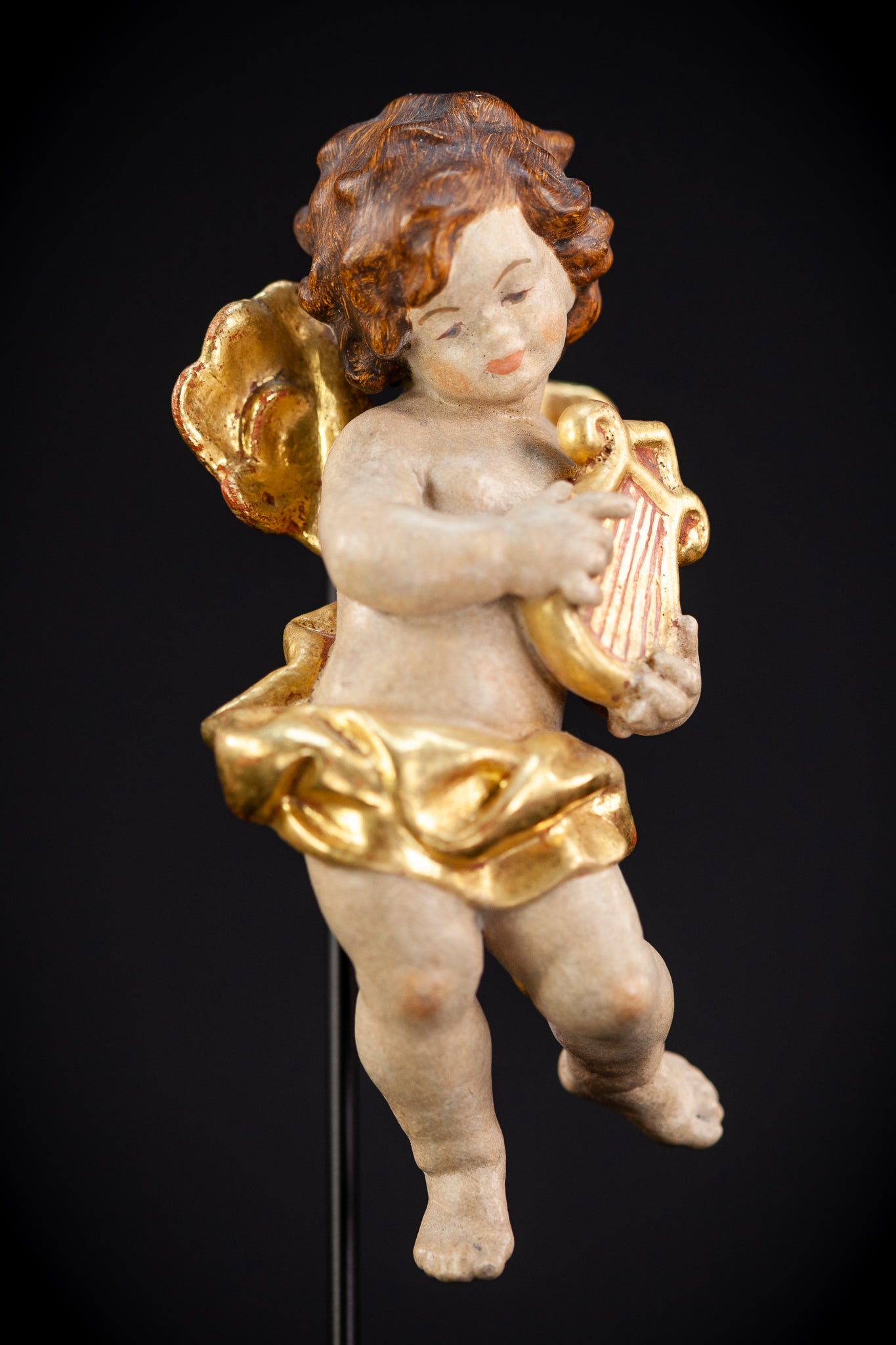 Angel Wood Carving Sculpture | Vintage 6" / 15 cm