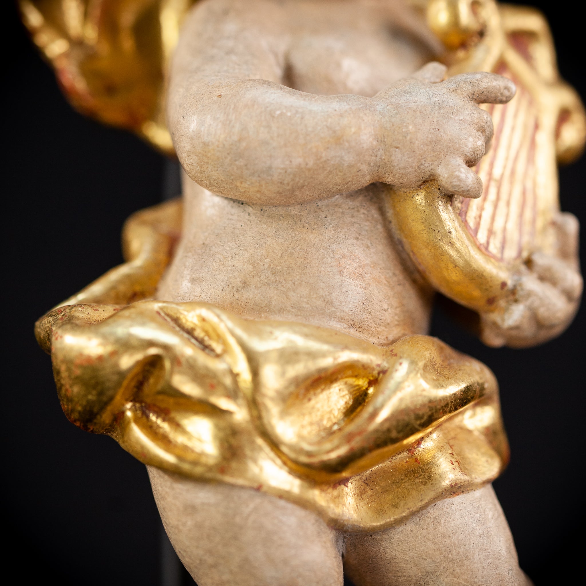 Angel Wood Carving Sculpture | Vintage 6" / 15 cm