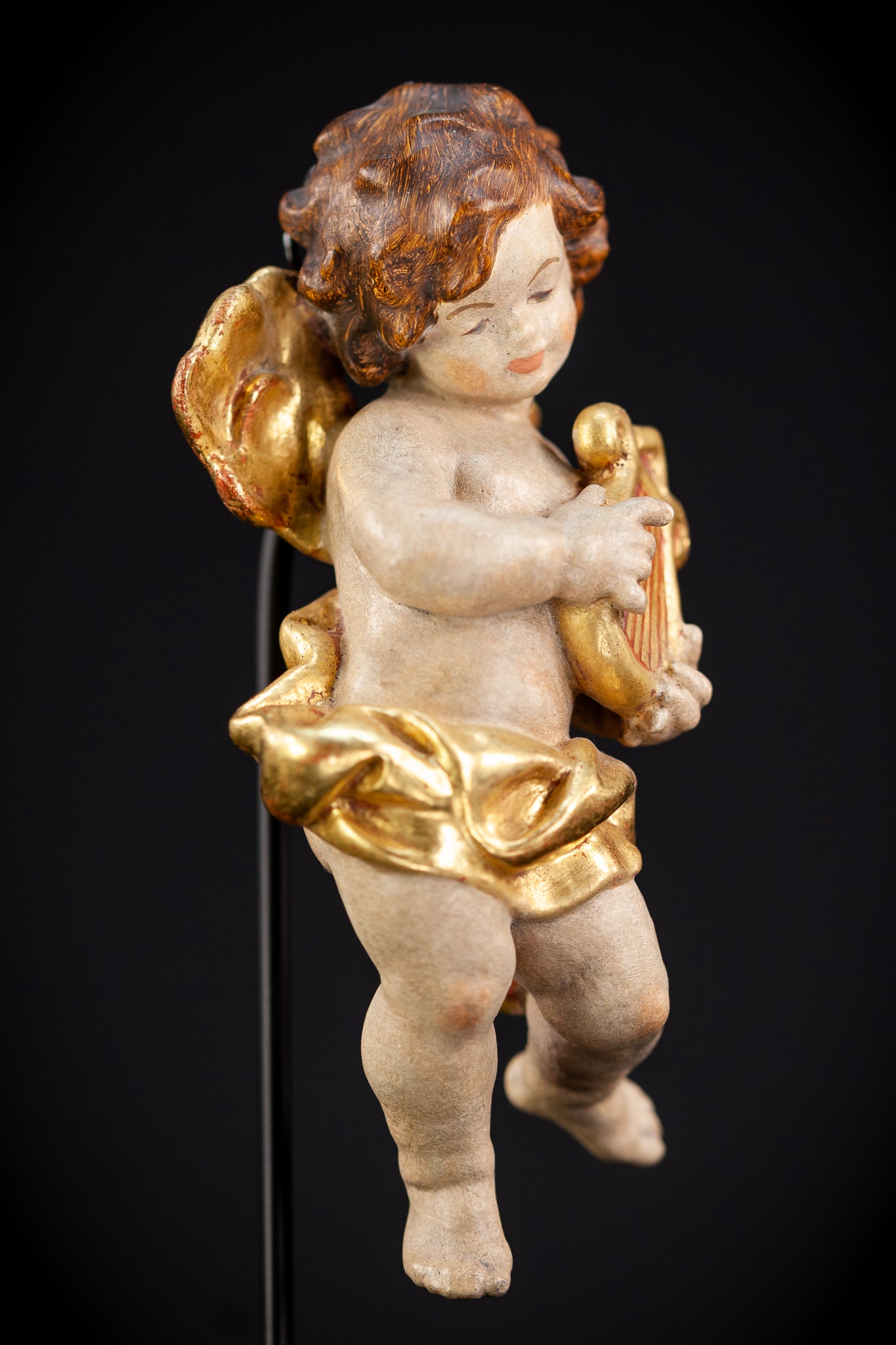 Angel Wood Carving Sculpture | Vintage 6" / 15 cm