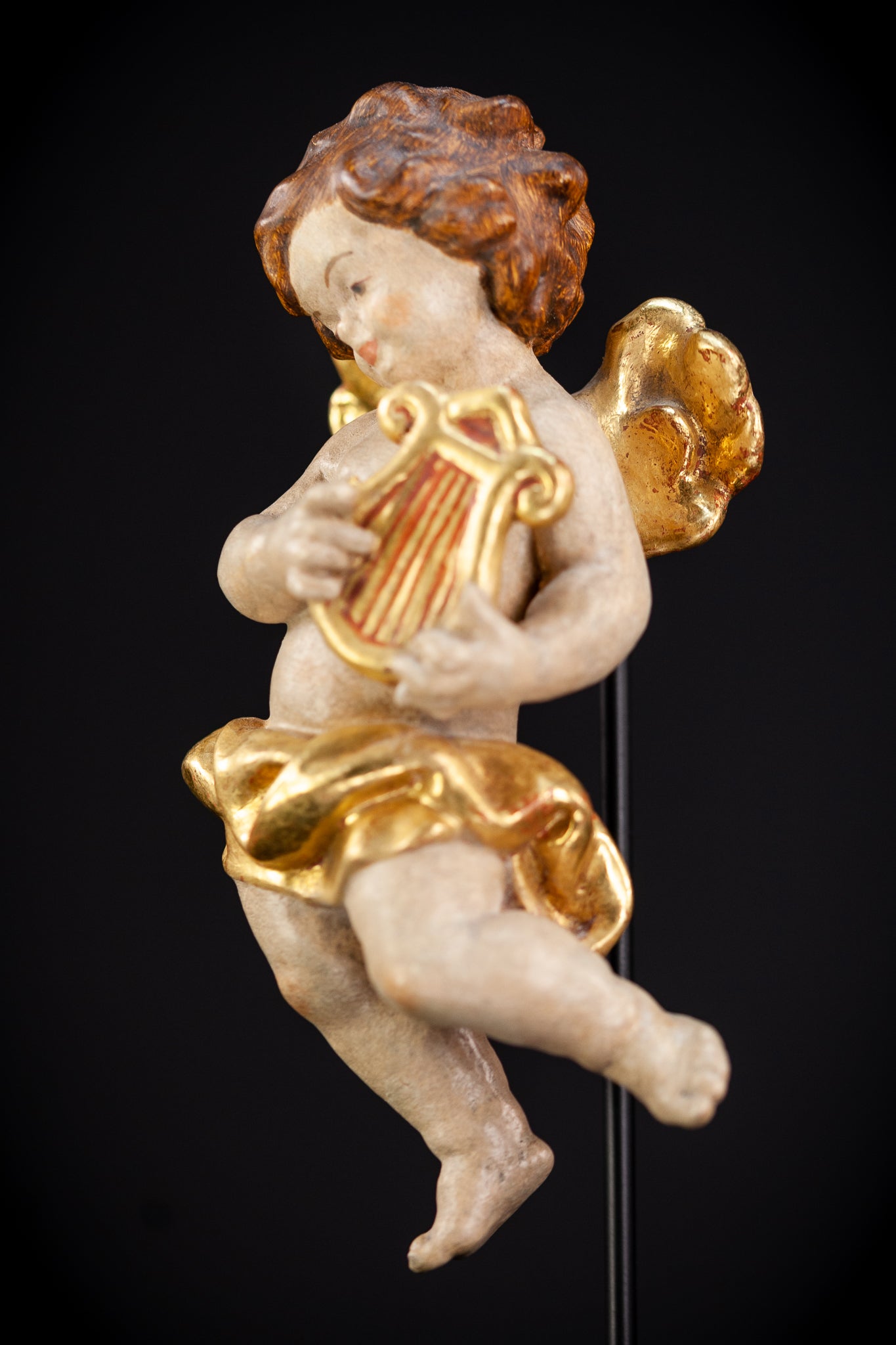 Angel Wood Carving Sculpture | Vintage 6" / 15 cm