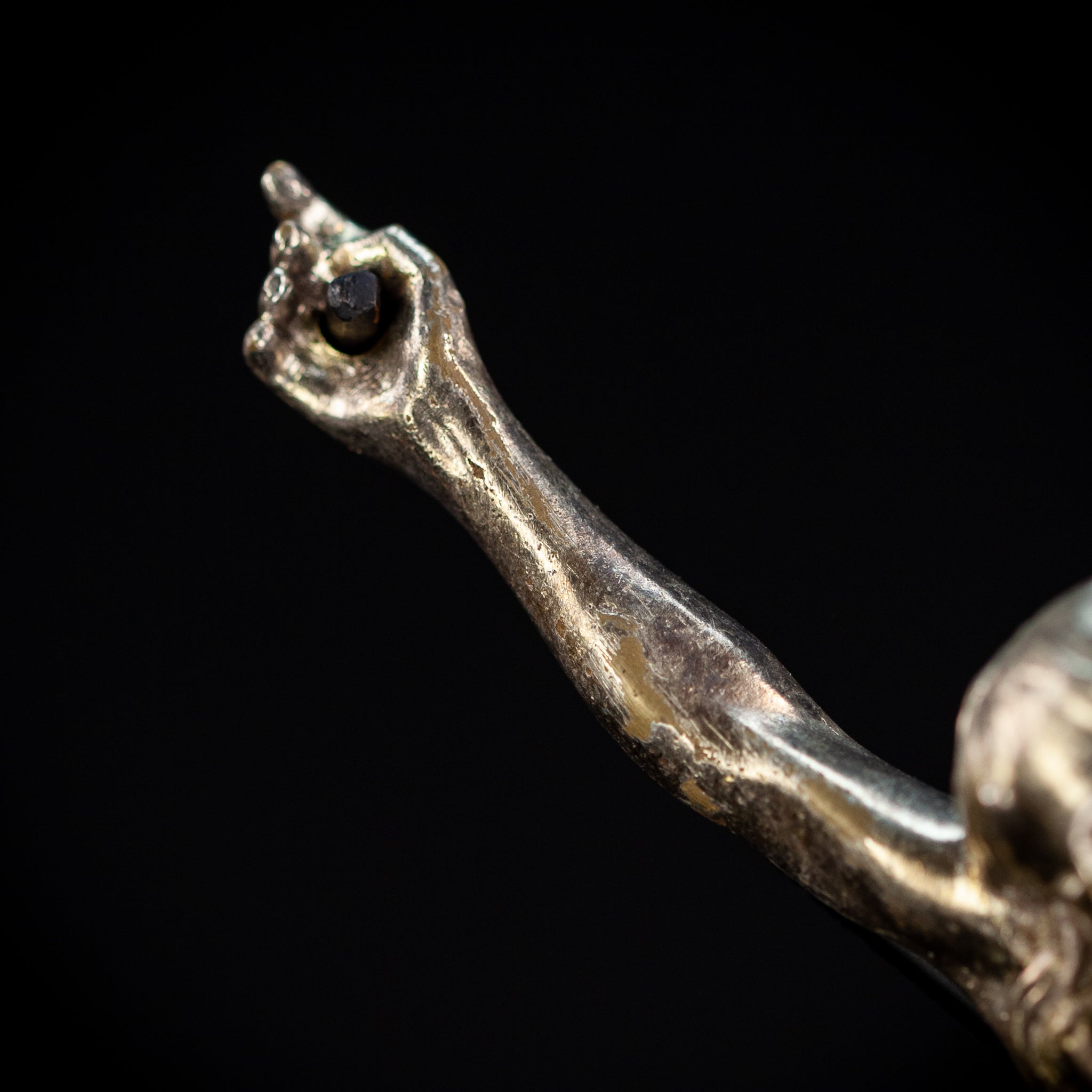 Corpus Christi Silver Plated Bronze Sculpture | Antique 1700s