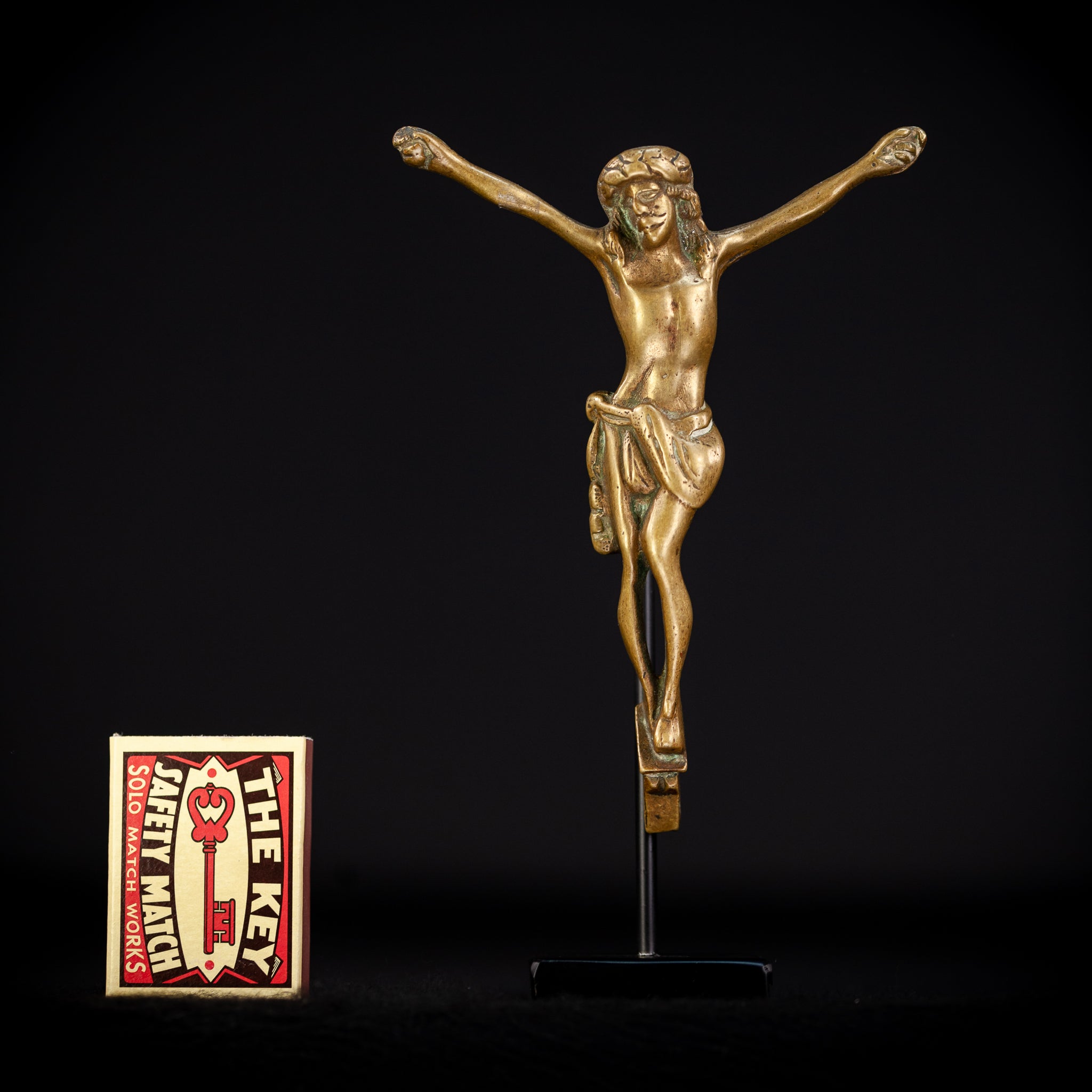 Corpus Christi Bronze Sculpture | 1600s Antique 5.5" / 14 cm