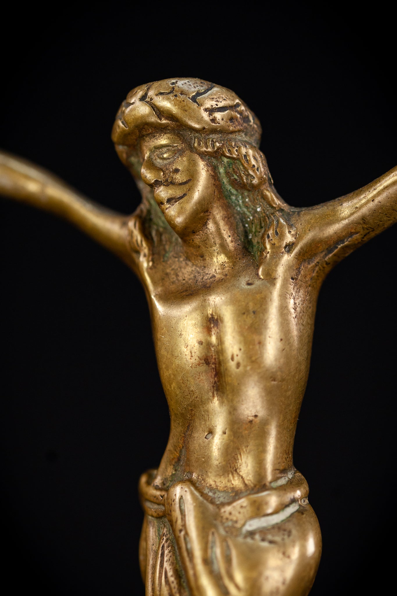 Corpus Christi Bronze Sculpture | 1600s Antique 5.5" / 14 cm
