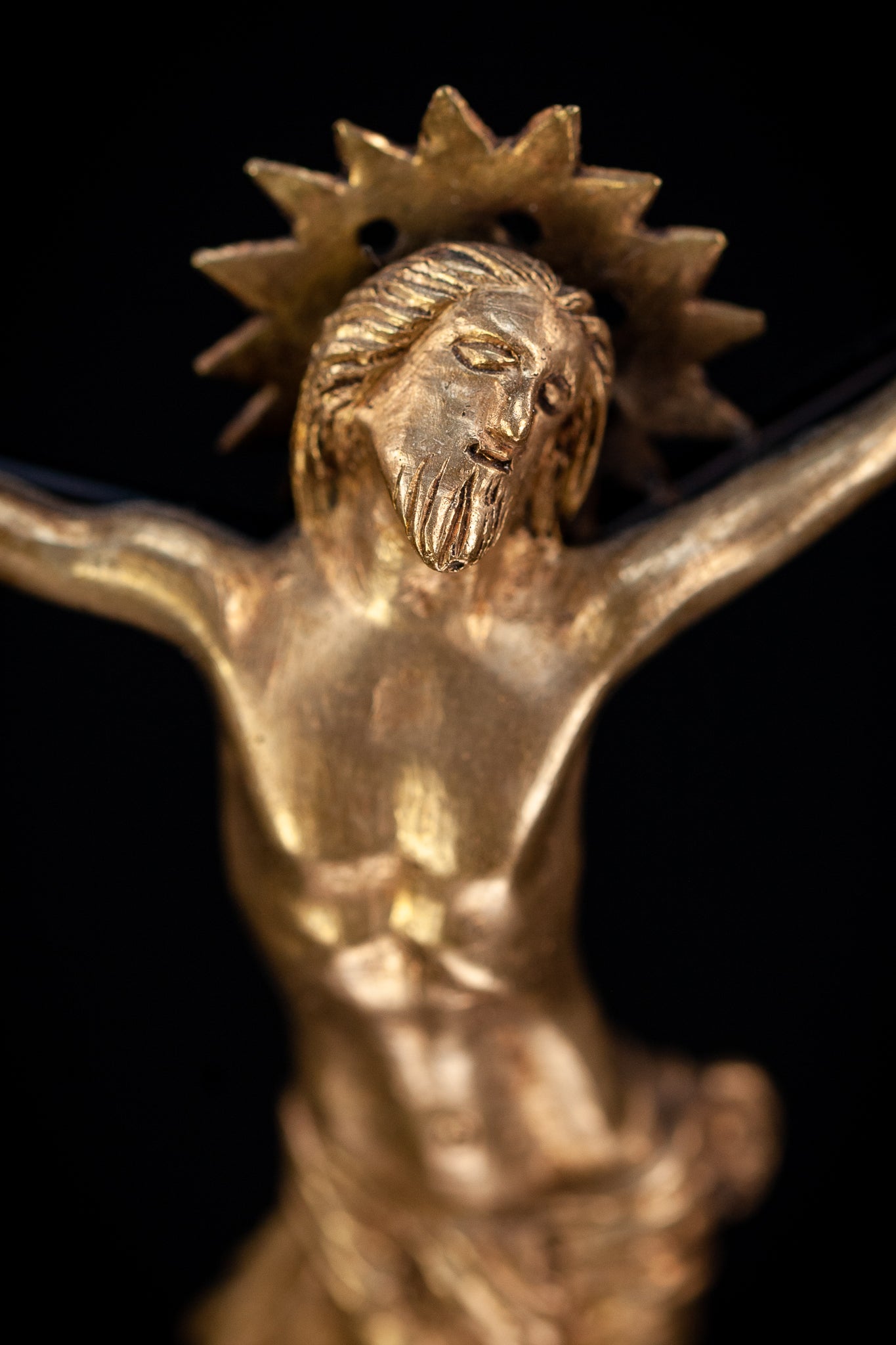 Corpus Christi Bronze Sculpture | 1600s Antique 5.1" / 13 cm