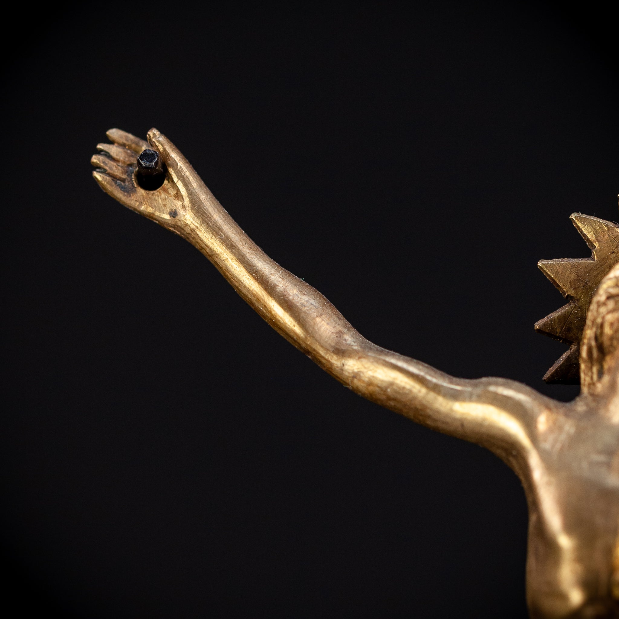 Corpus Christi Bronze Sculpture | 1600s Antique 5.1" / 13 cm