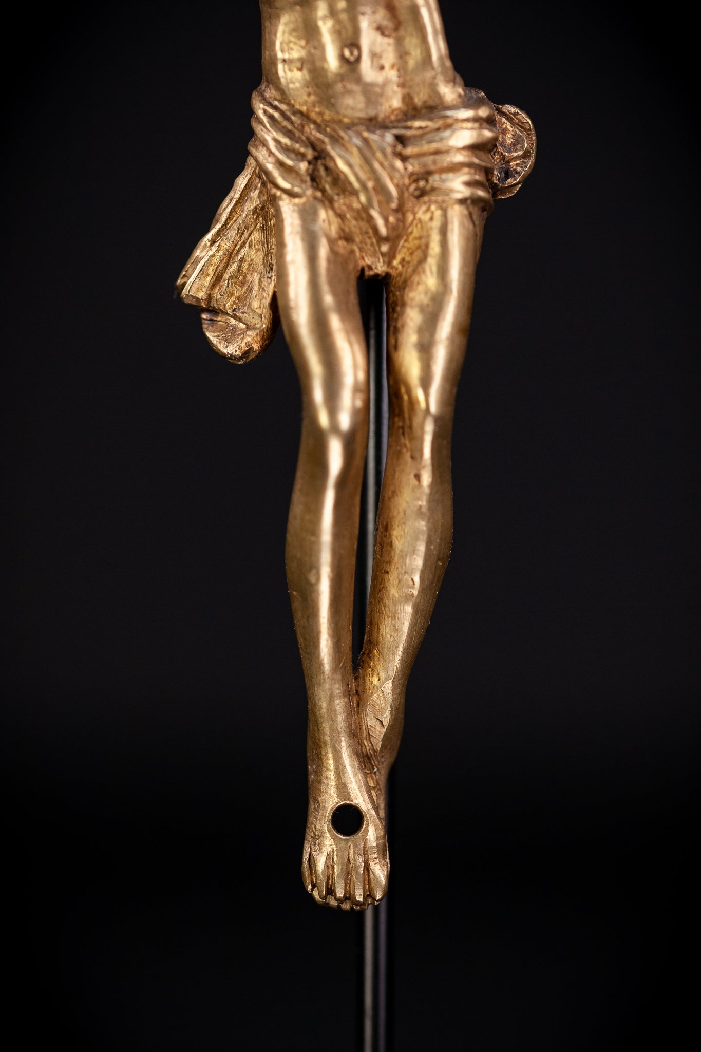 Corpus Christi Bronze Sculpture | 1600s Antique 5.1" / 13 cm