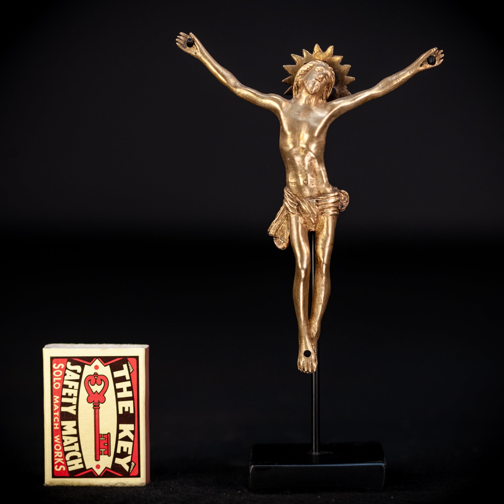 Corpus Christi Bronze Sculpture | 1600s Antique 5.1" / 13 cm