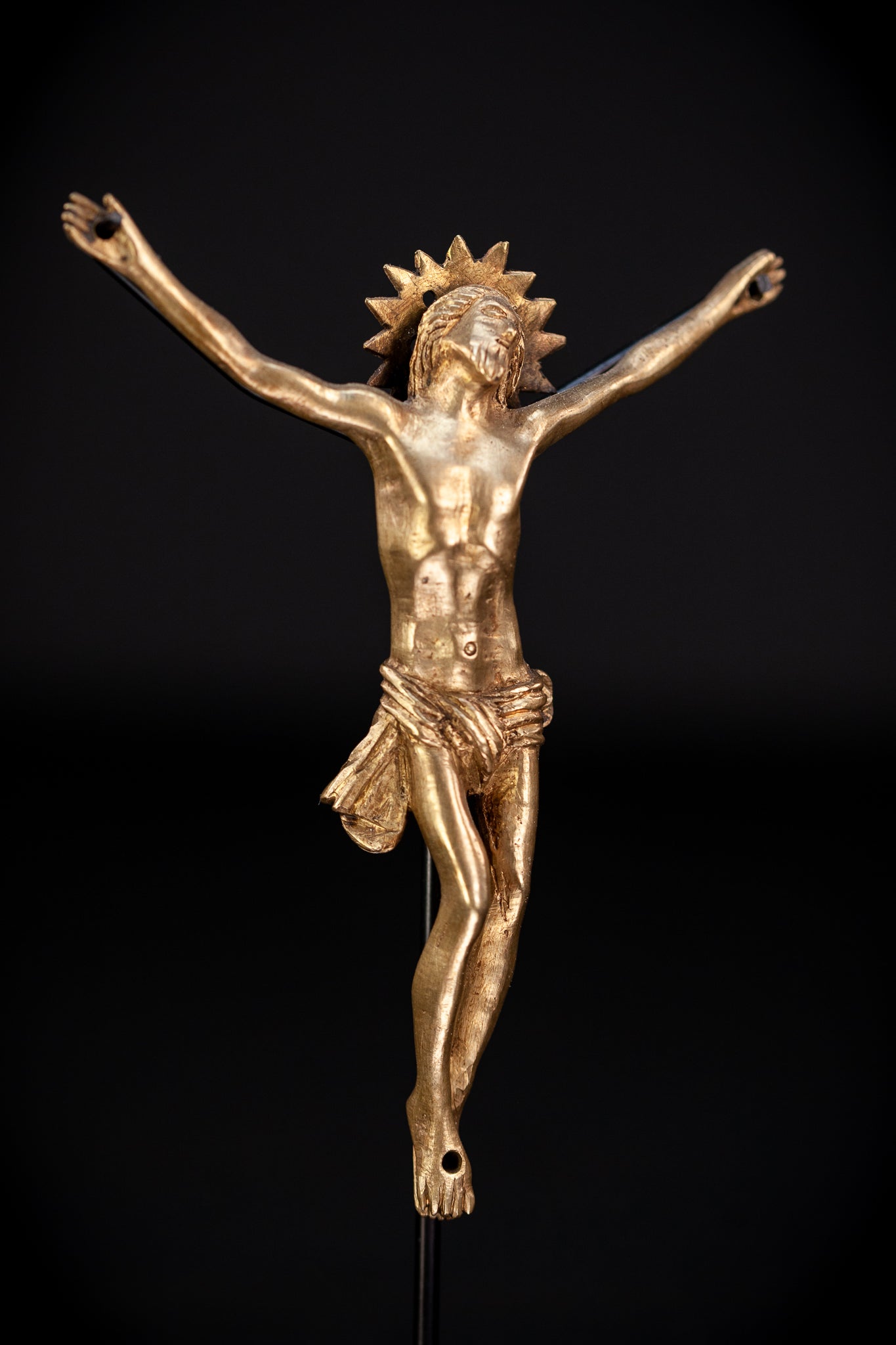 Corpus Christi Bronze Sculpture | 1600s Antique 5.1" / 13 cm