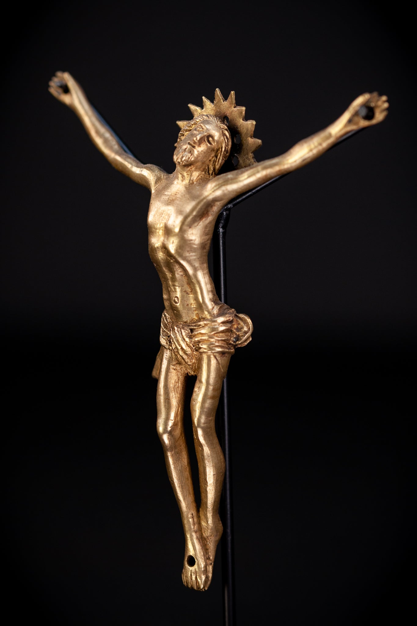 Corpus Christi Bronze Sculpture | 1600s Antique 5.1" / 13 cm