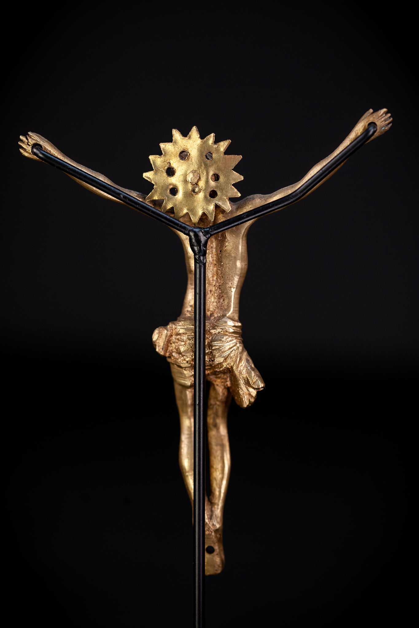 Corpus Christi Bronze Sculpture | 1600s Antique 5.1" / 13 cm