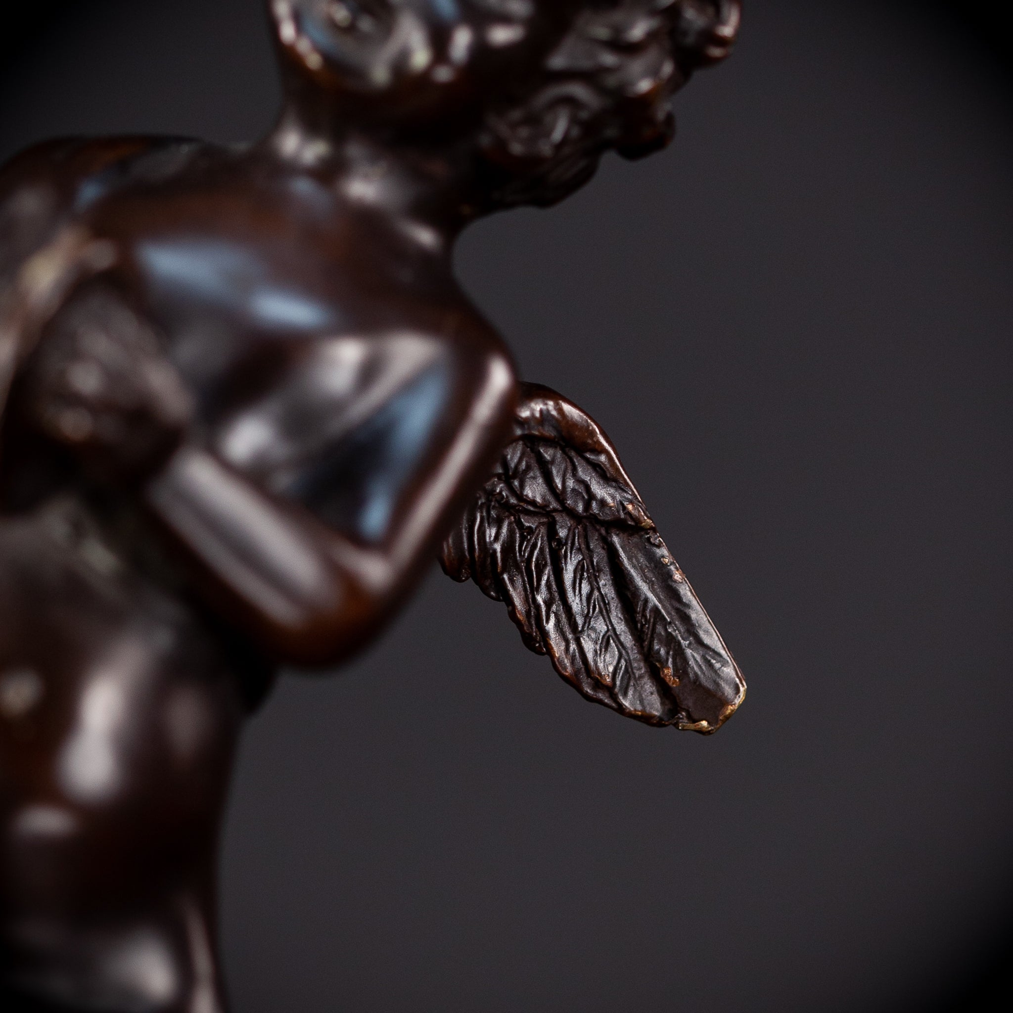 Angel Bronze Sculpture by A Moreau | Antique 11" / 28 cm