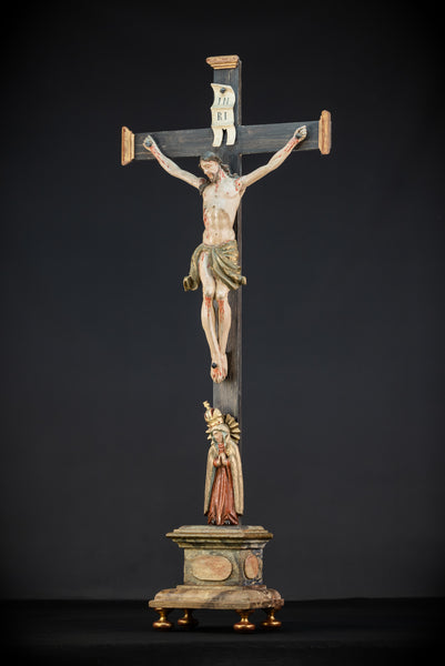 Altar Crucifix Wood | 1800s Austria | 37.4" / 95 cm