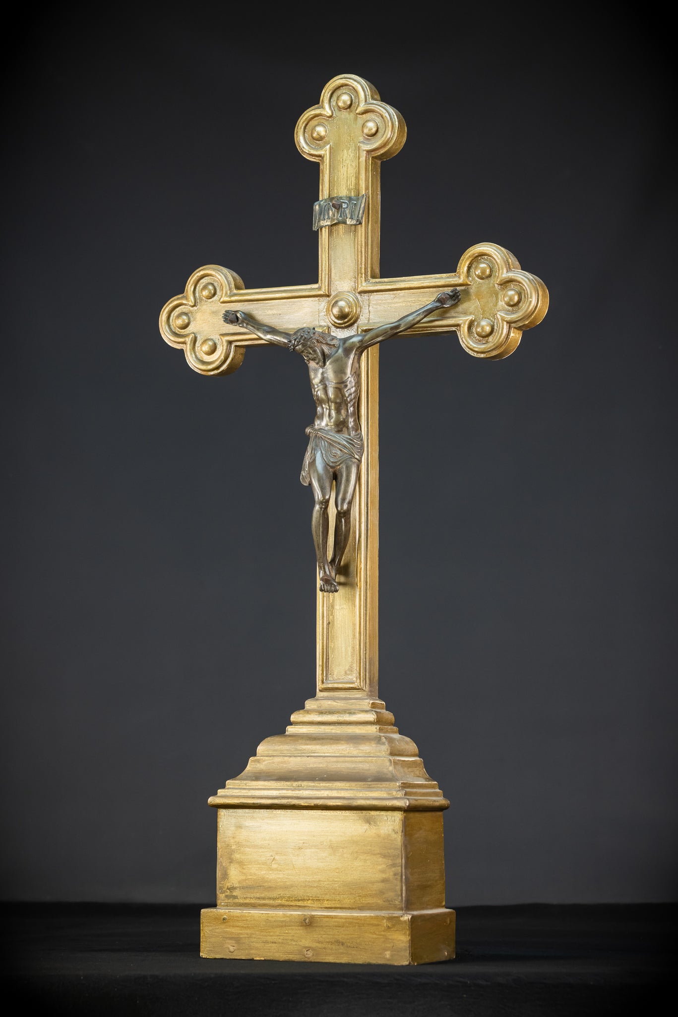 Wooden Altar Crucifix | 1884 Antique | 37.4" / 95 cm
