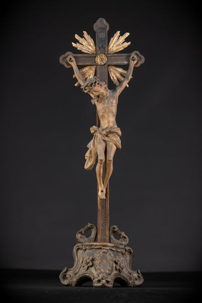 Altar Crucifix | Wood Carving | 1793 Antique