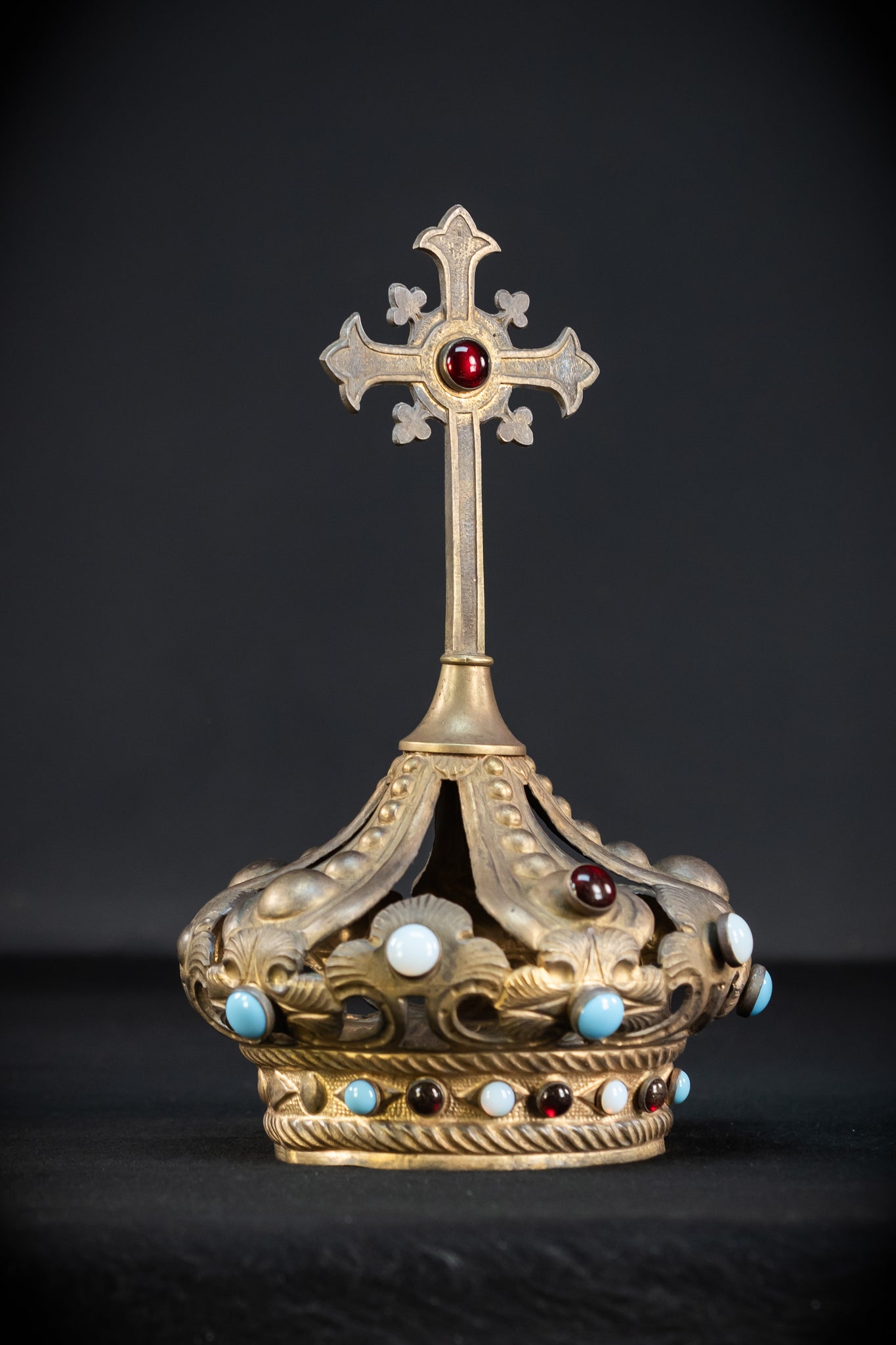 Antique Bronze Brass Crown | 11.2”