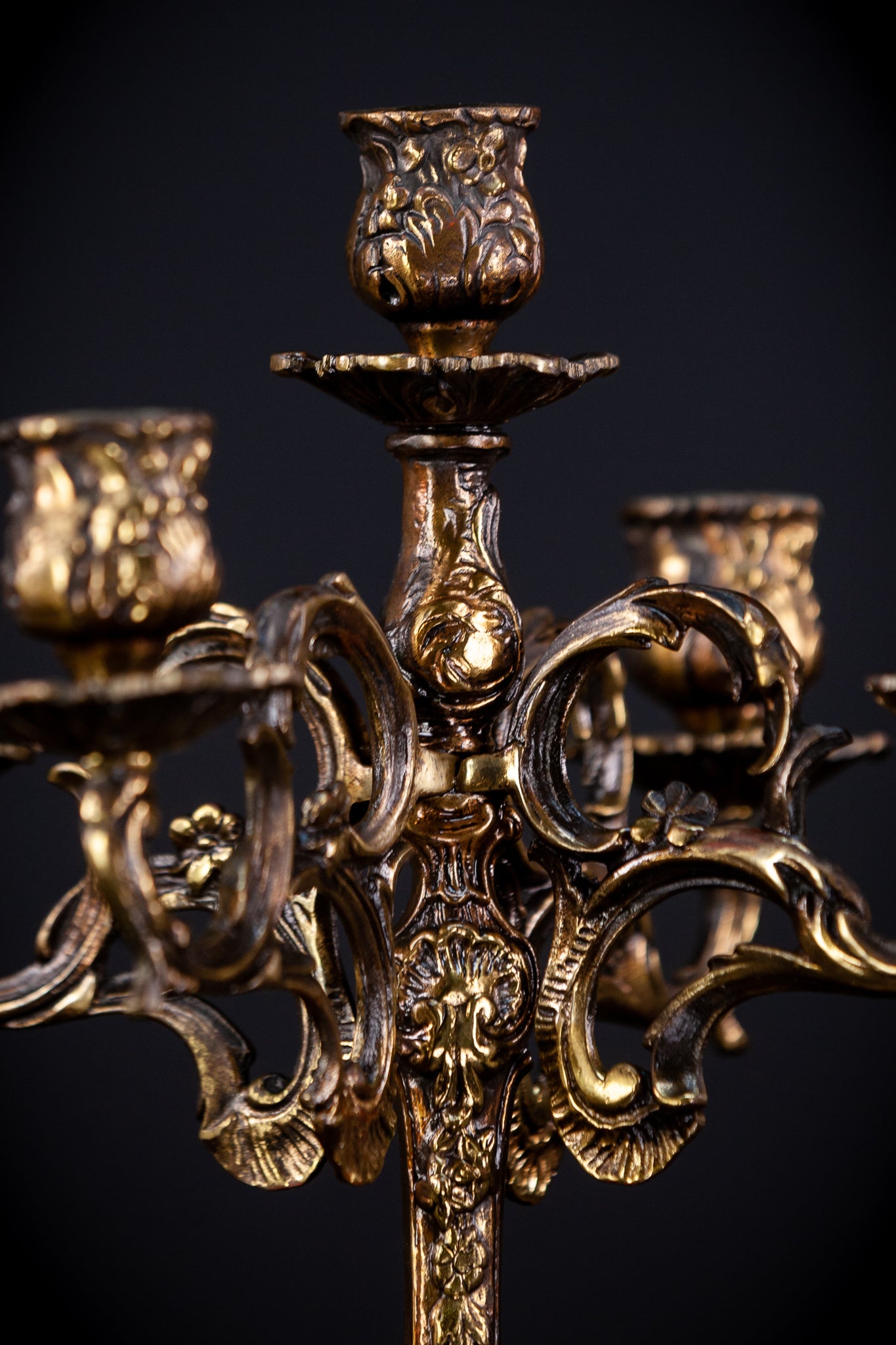 Bronze Candelabras  | Vintage 13.8" / 35 cm
