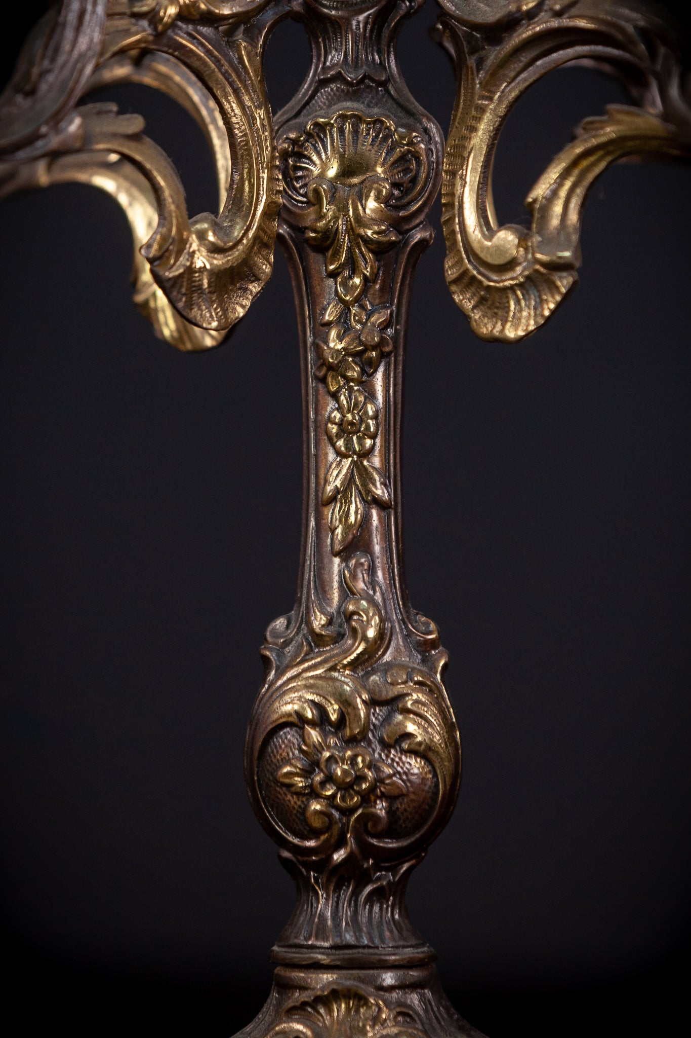 Bronze Candelabra  | Vintage 14.6" / 37 cm