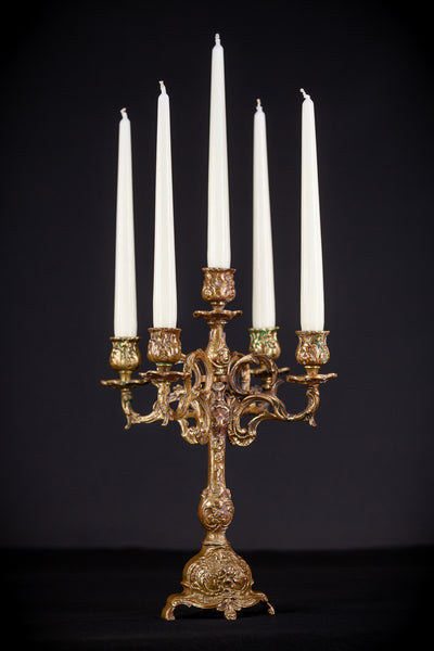  Bronze Candelabra  | French Vintage 14" / 35.5 cm