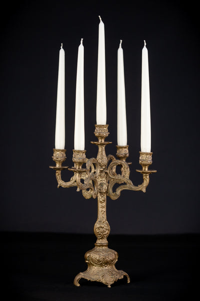 Bronze Candelabra  | Vintage 14.4" / 36.5 cm