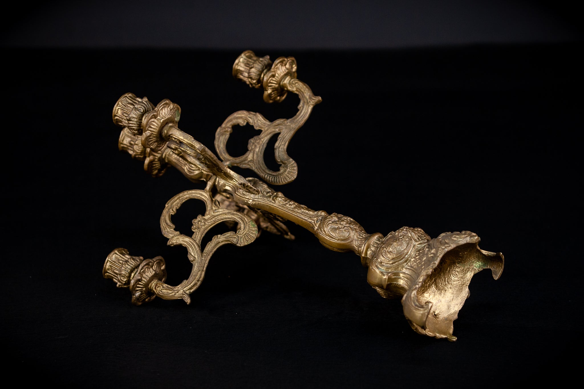 Bronze Candelabra  | Vintage 14.4" / 36.5 cm