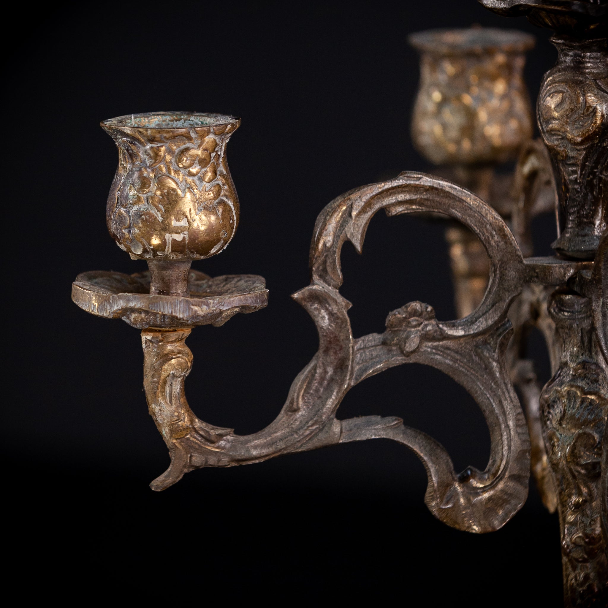 Bronze Candelabra  | Vintage 14" / 35,5 cm