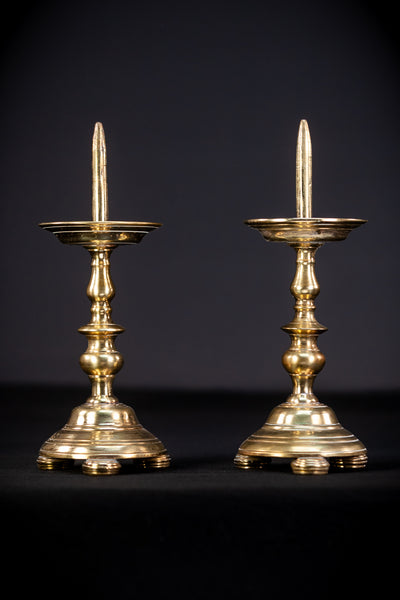 Candlesticks Pair | Antique Dutch 18th Cent | 9.5"