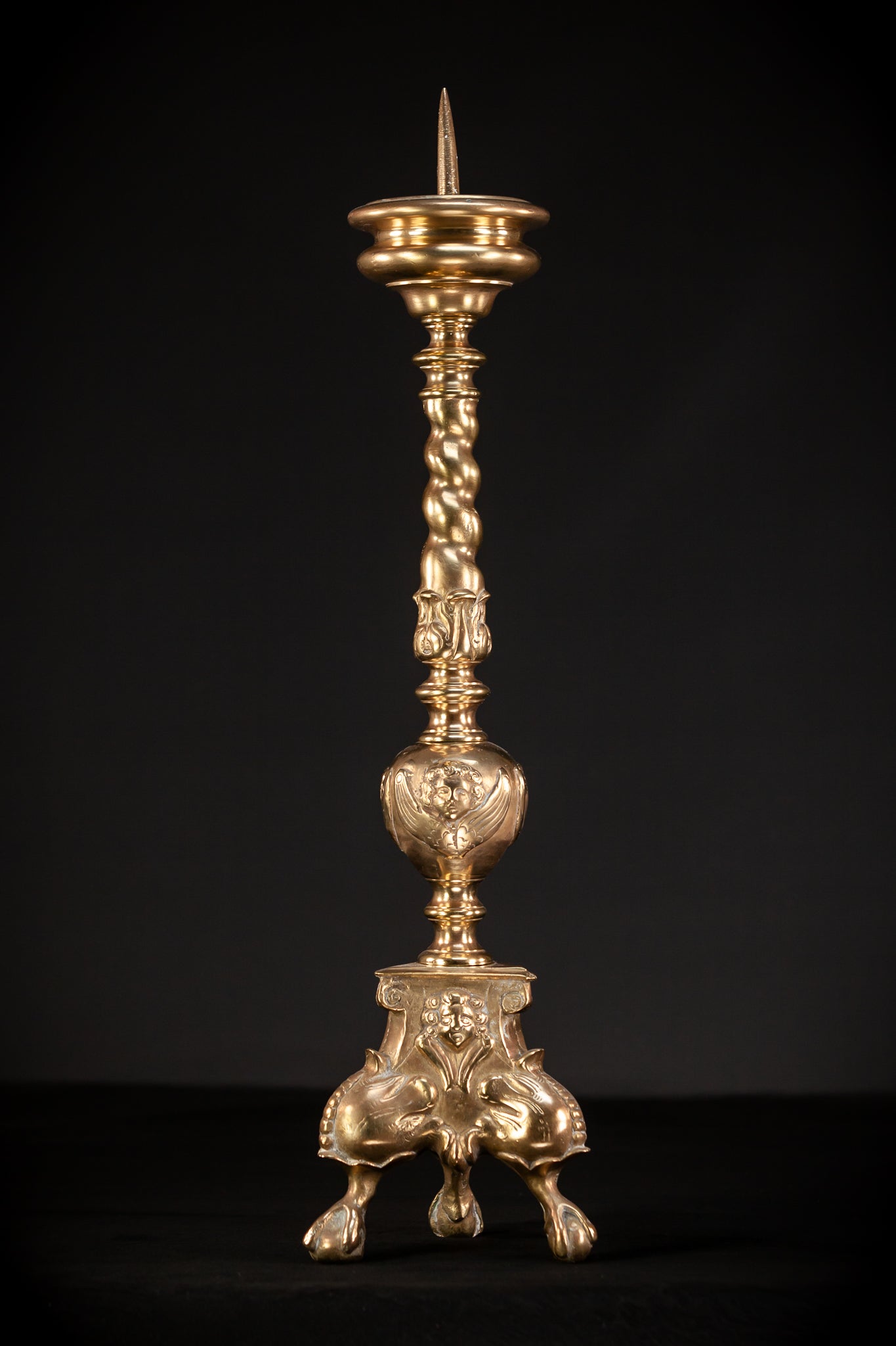 Pair Baroque Candlesticks 1800s | 26.2"