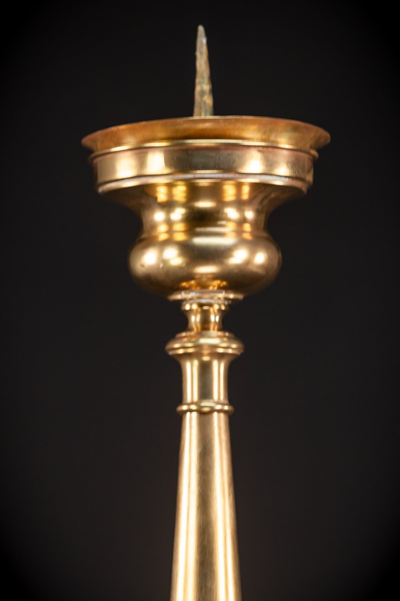 Pair of Baroque Candlesticks | 1800s Antique | 26.8" / 68 cm