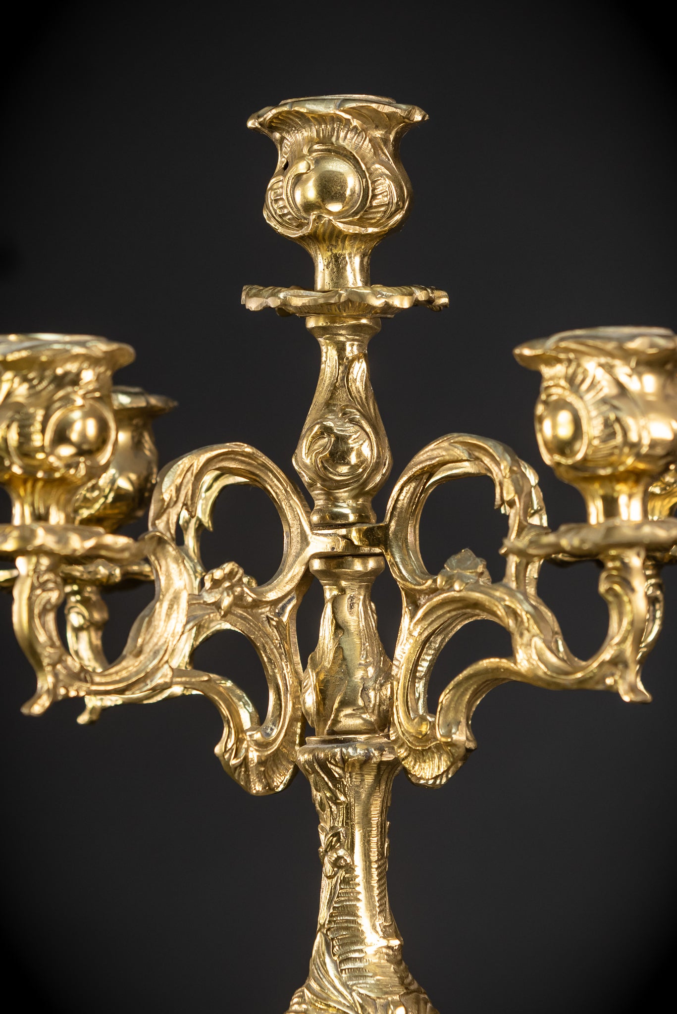 Pair of Bronze Candelabras - 5 Lights | 1900s Vintage | 16.1" / 41 cm