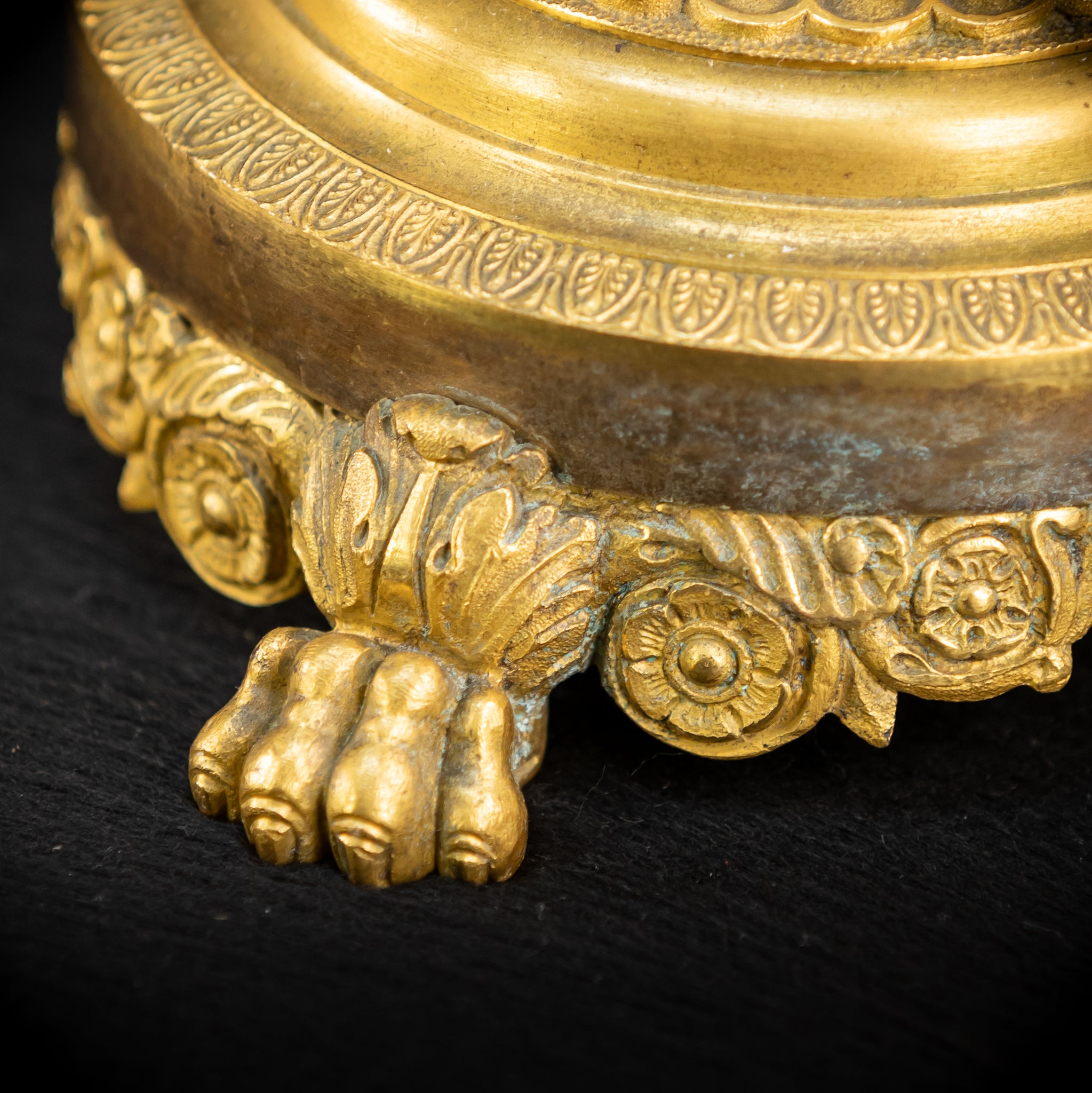 Pair of Empire Bronze Candelabras | 1800s Antique | 19.3"/ 49 cm