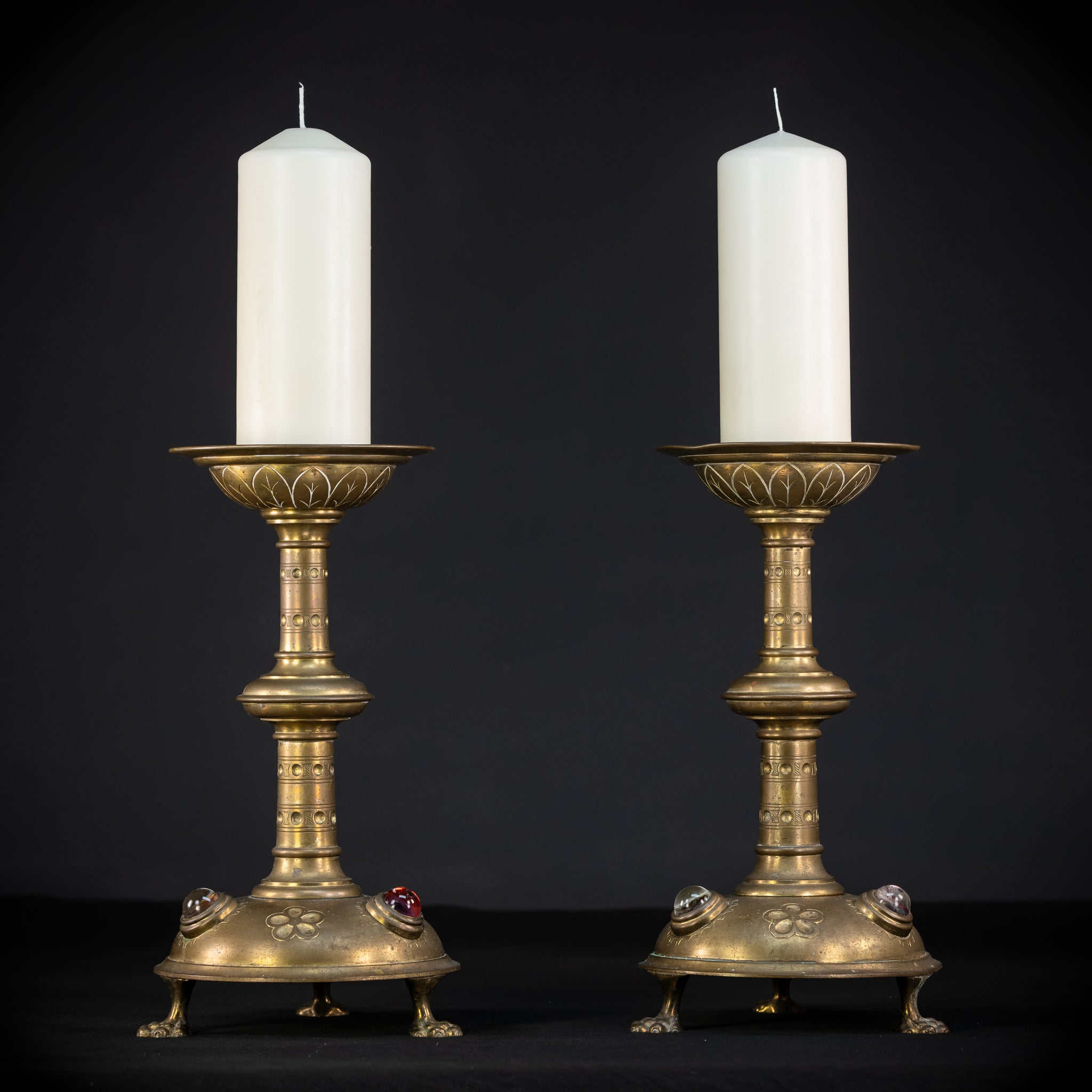 Candlesticks Pair | Antique Bronze 17.3"/ 44cm
