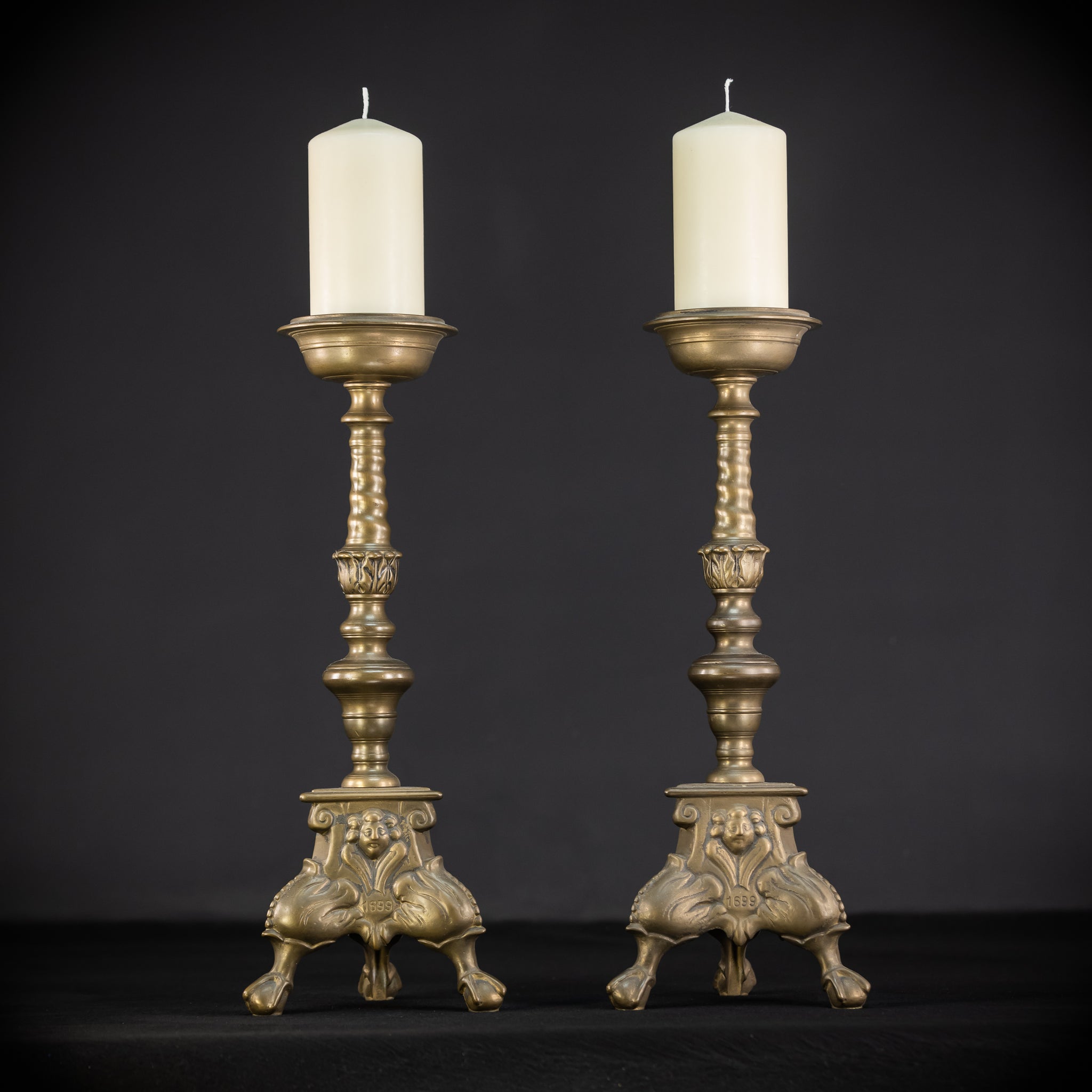 Candlesticks Pair French | Vintage Bronze 17.3"