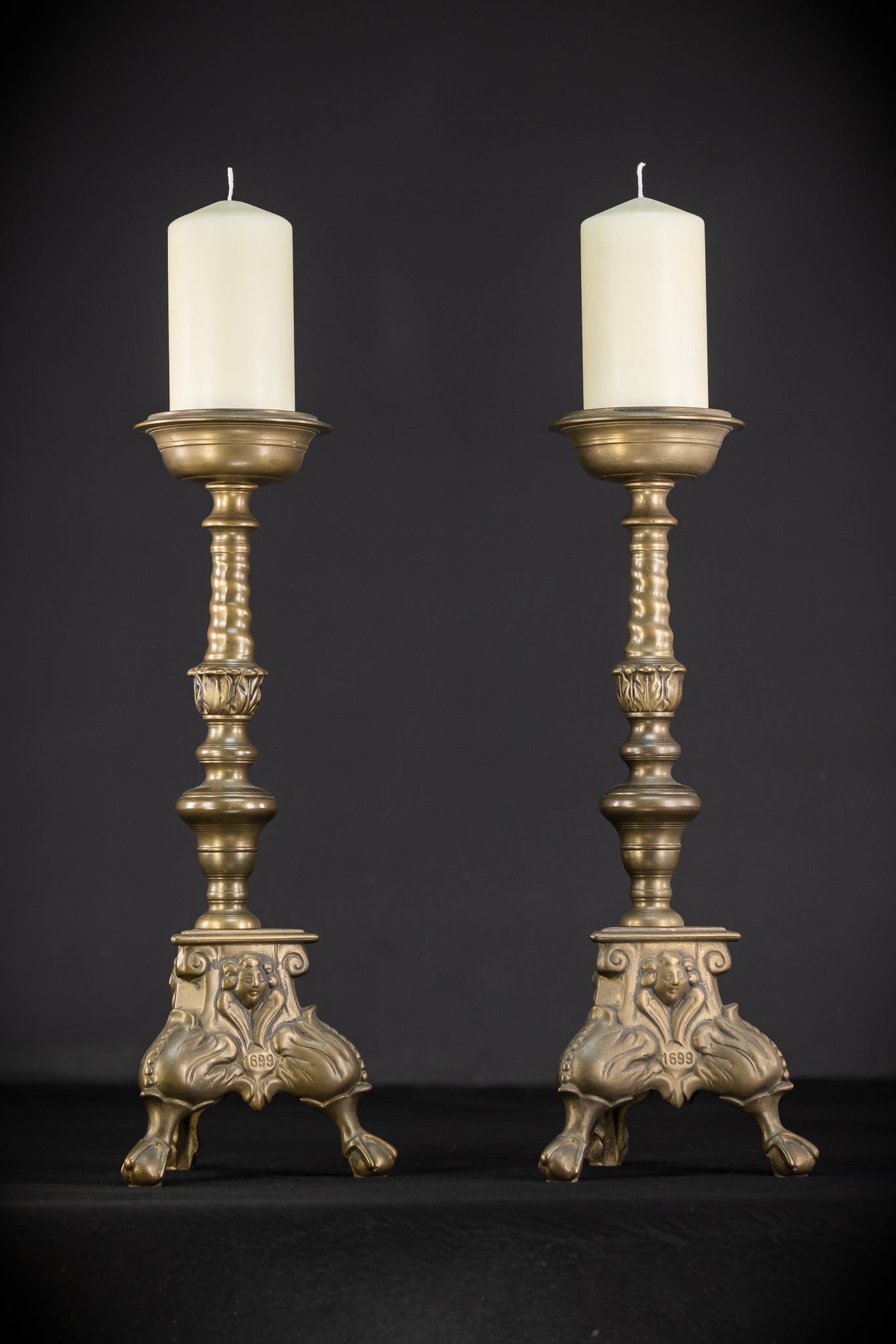 Candlesticks Pair French | Vintage Bronze 17.3"