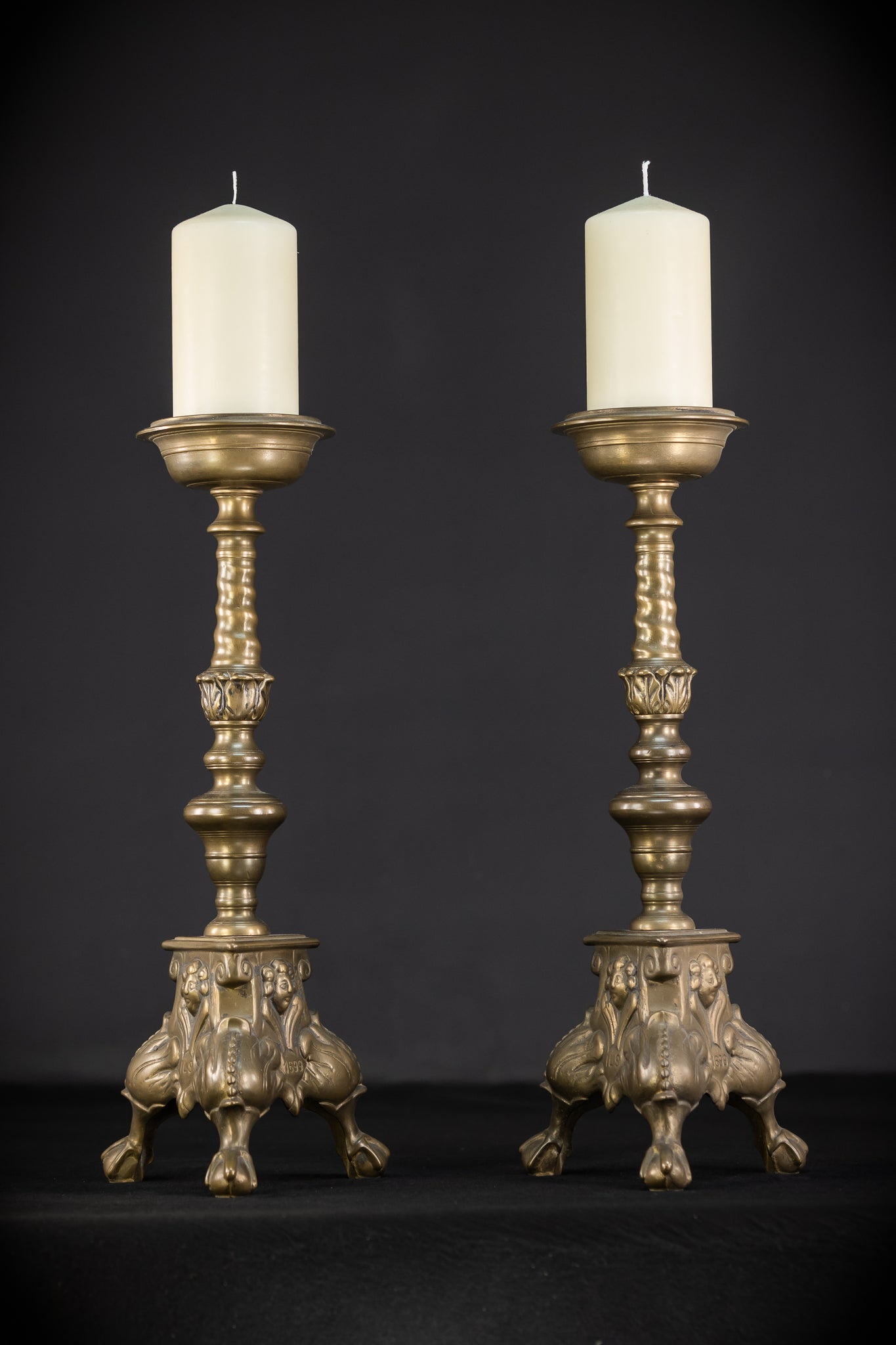 Candlesticks Pair French | Vintage Bronze 17.3"