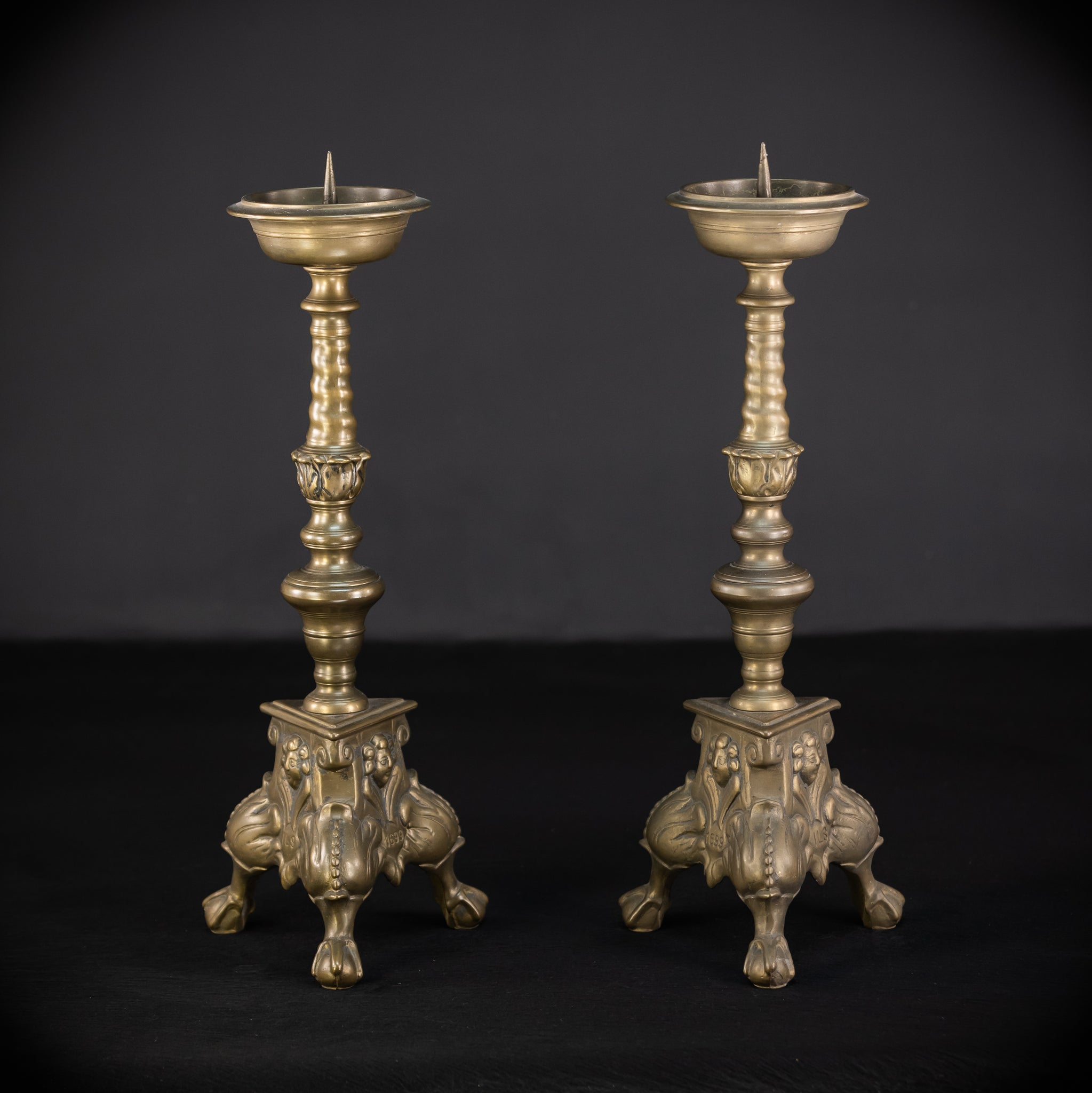 Candlesticks Pair French | Vintage Bronze 17.3"