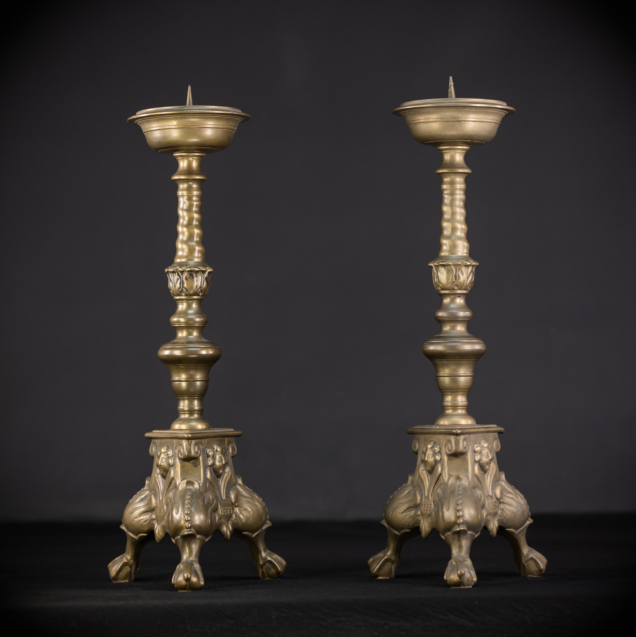 Candlesticks Pair French | Vintage Bronze 17.3"